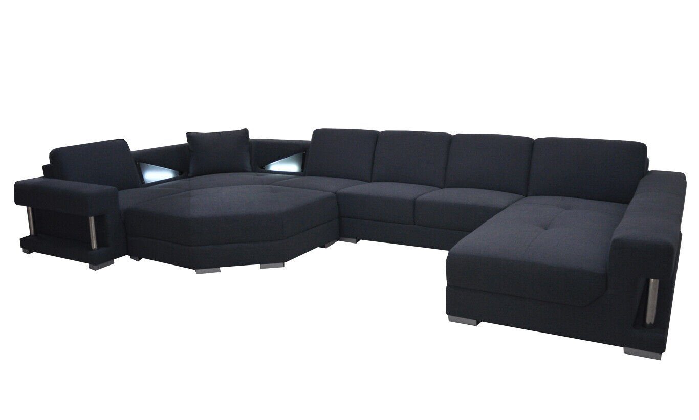 JVmoebel Ecksofa Textil Eckcouch Polster Wohnzimmer Couch Garnitur Eckgarnitur Sofa+USB