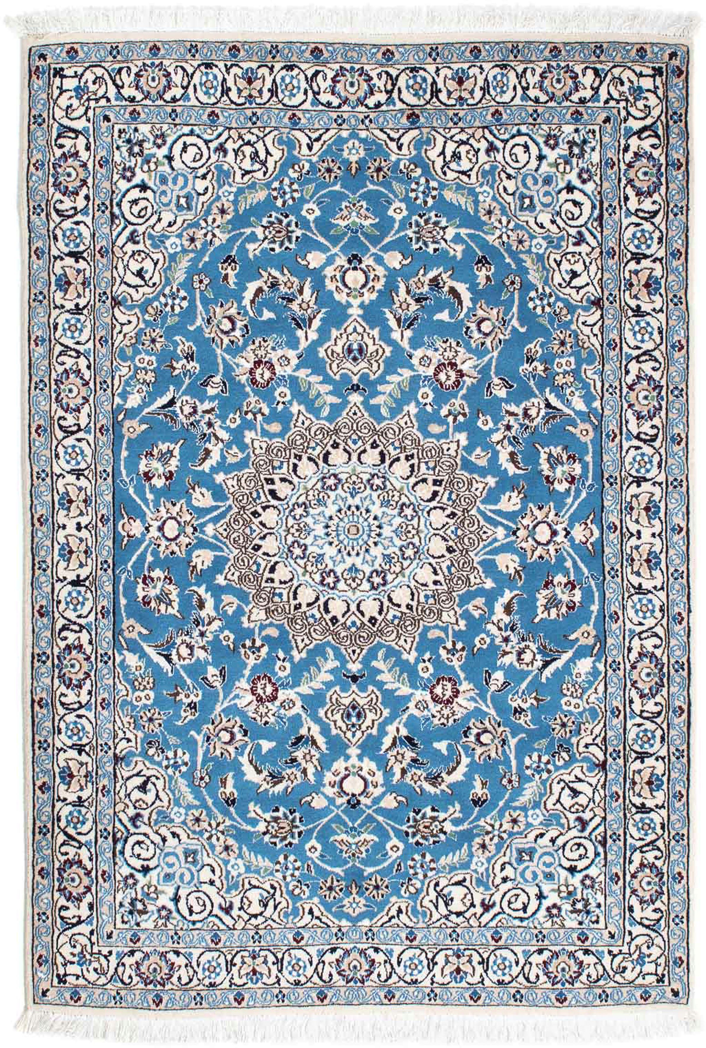 Orientteppich Perser 172 blau, Höhe: Einzelstück - morgenland, - - x Nain 112 mm, 10 mit Zertifikat cm rechteckig, Royal - Handgeknüpft, Wohnzimmer