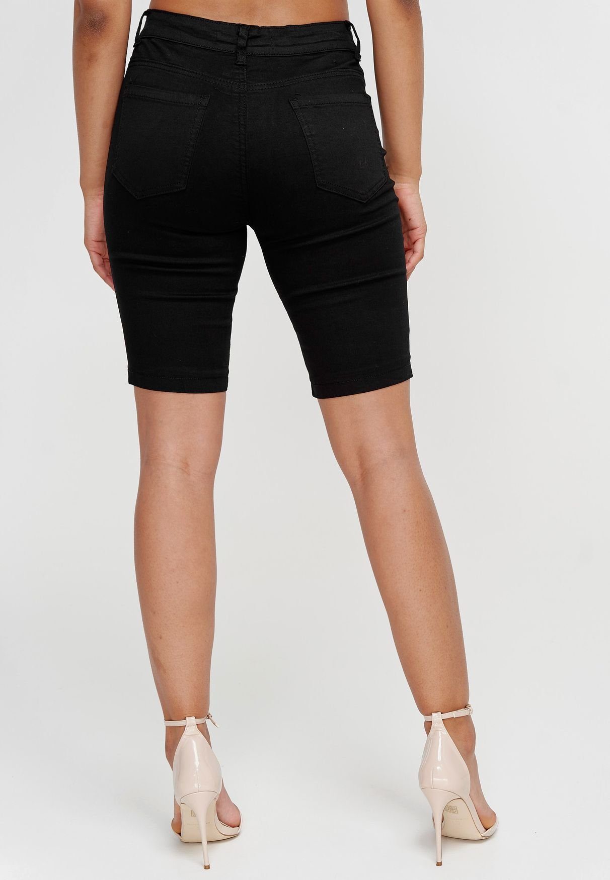 Dodo Bar Or Leder High-Rise-Shorts aus Leder in Schwarz Damen Bekleidung Kurze Hosen Knielange Shorts und lange Shorts 
