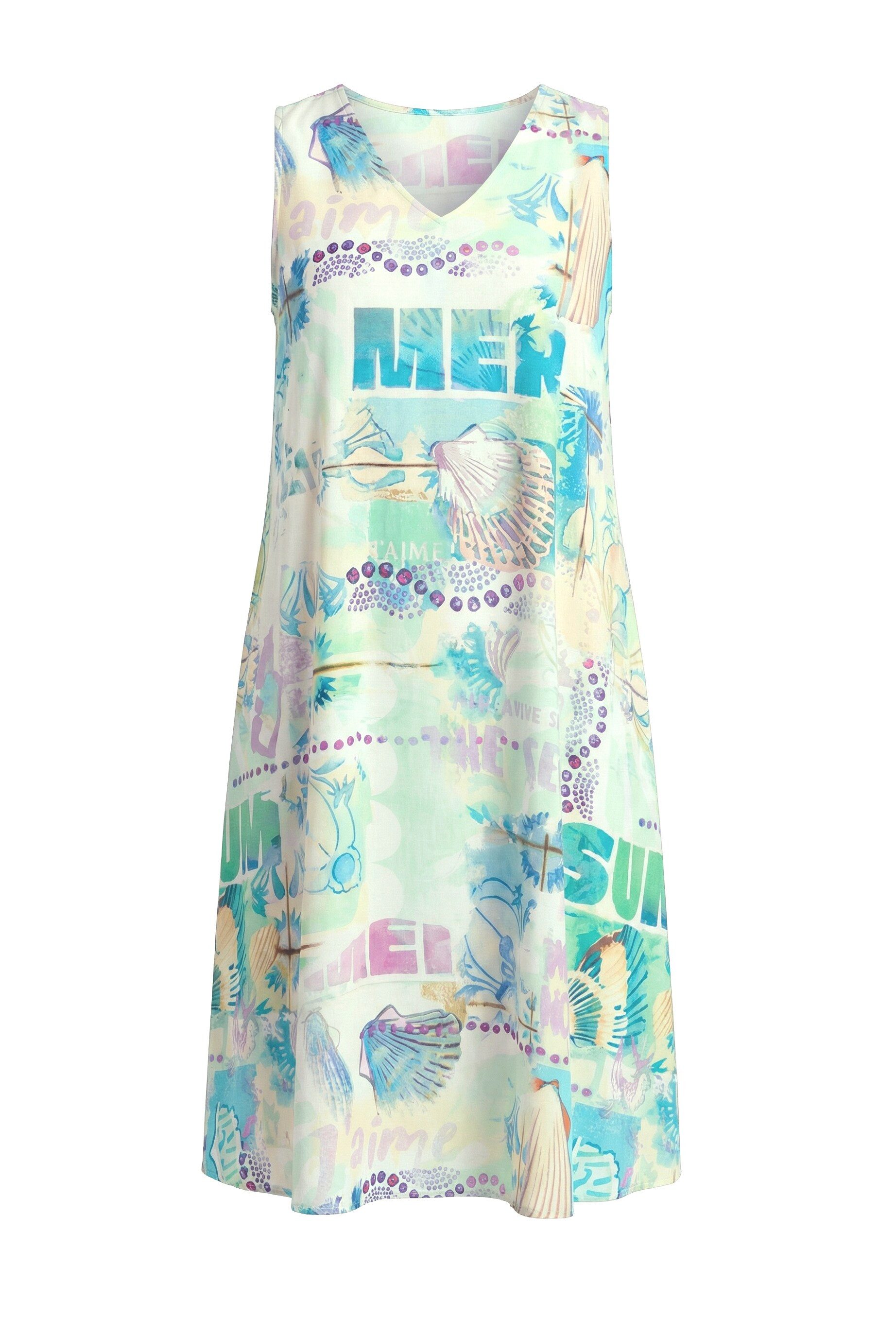 Laurasøn Jerseykleid TrägerkleidV-ausschnitt A-Line – Bild 2 von 4