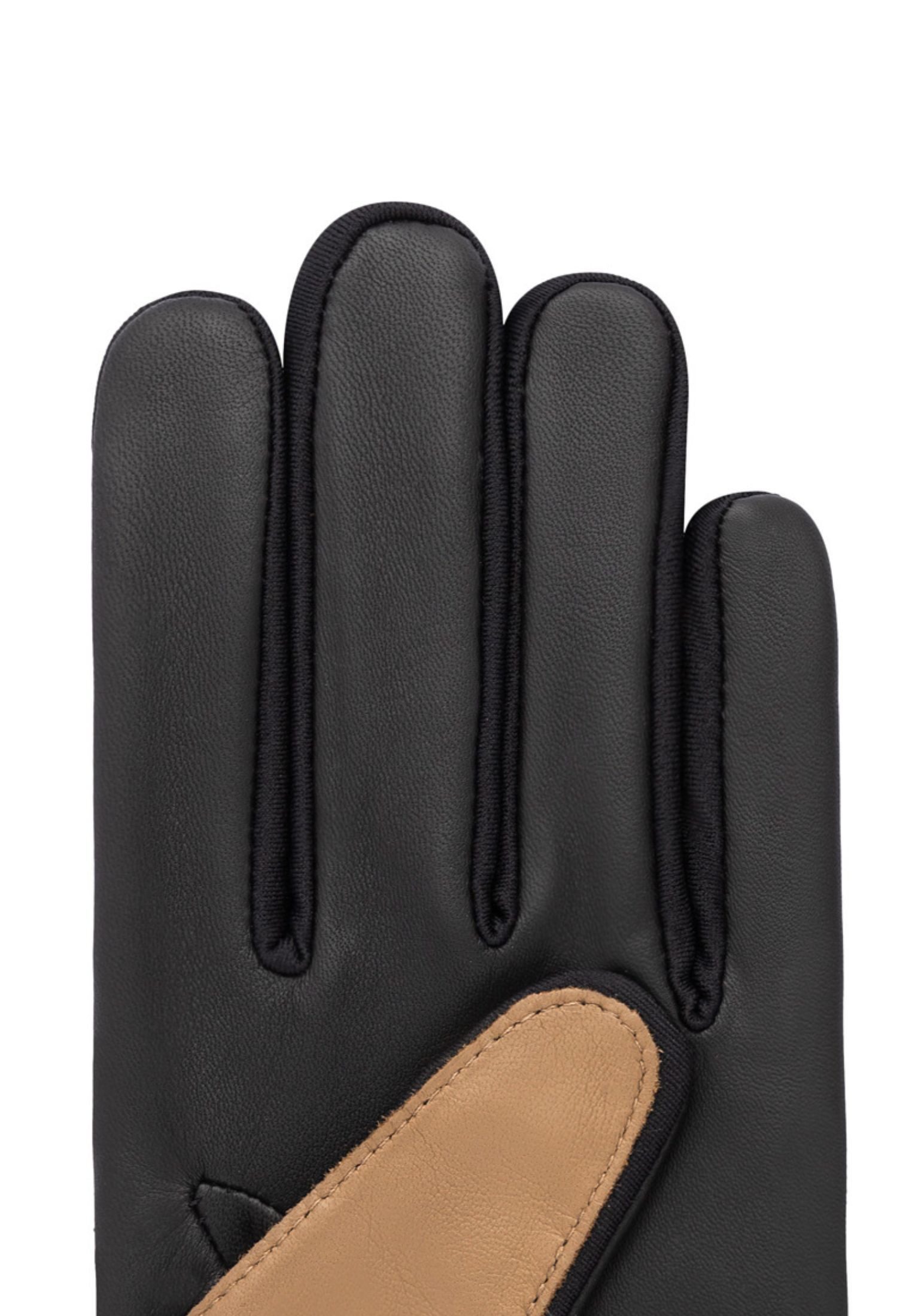 Roeckl Lederhandschuhe STOCKHOLM TOUCH Fingerhandschuhe mit Strickbund und Touch-Funktion