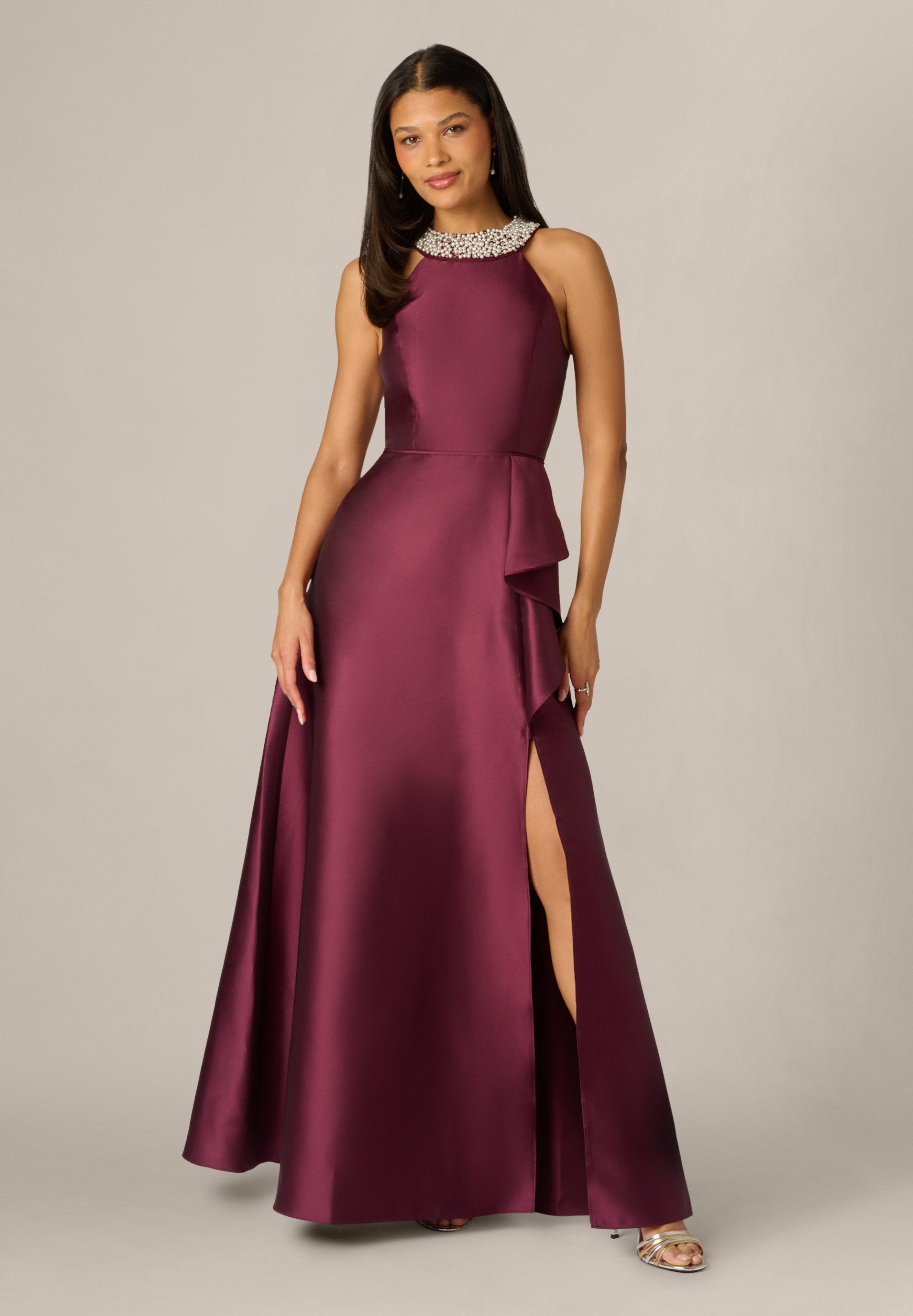 Adrianna Papell Abendkleid Embellished Mikado Gown Atemberaubendes und strukturiertes Mikado-Kleid