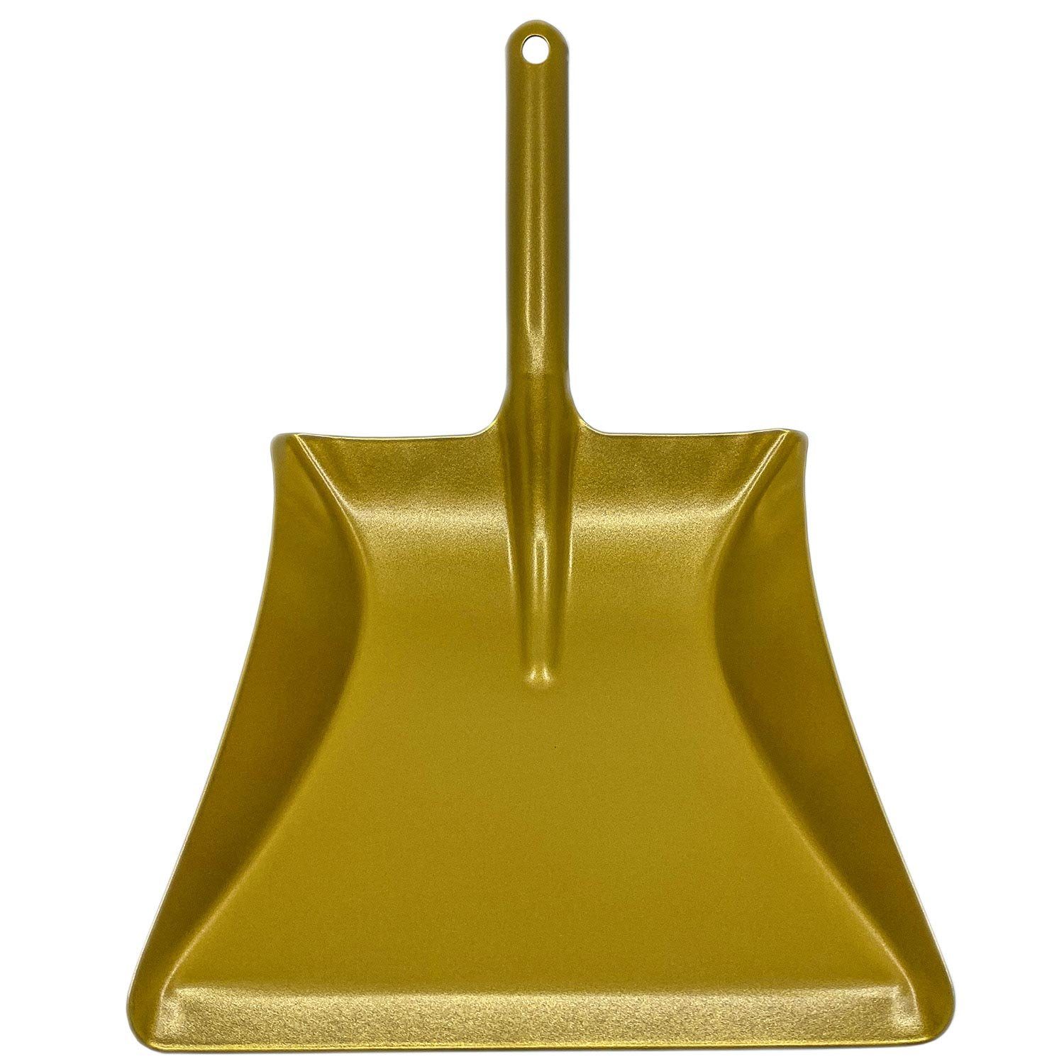 Landshop24 Kehrgarnitur Kehrset Handfeger Naturhaar + Kehrschaufel Metall Brilliantgold, Fliesen, Laminat, Beton, Pflaster, Vinylboden, Linoleum, (Spar-Set, 2-tlg., Besen braun lackiert), verantwortungsvoll, kein Plastik