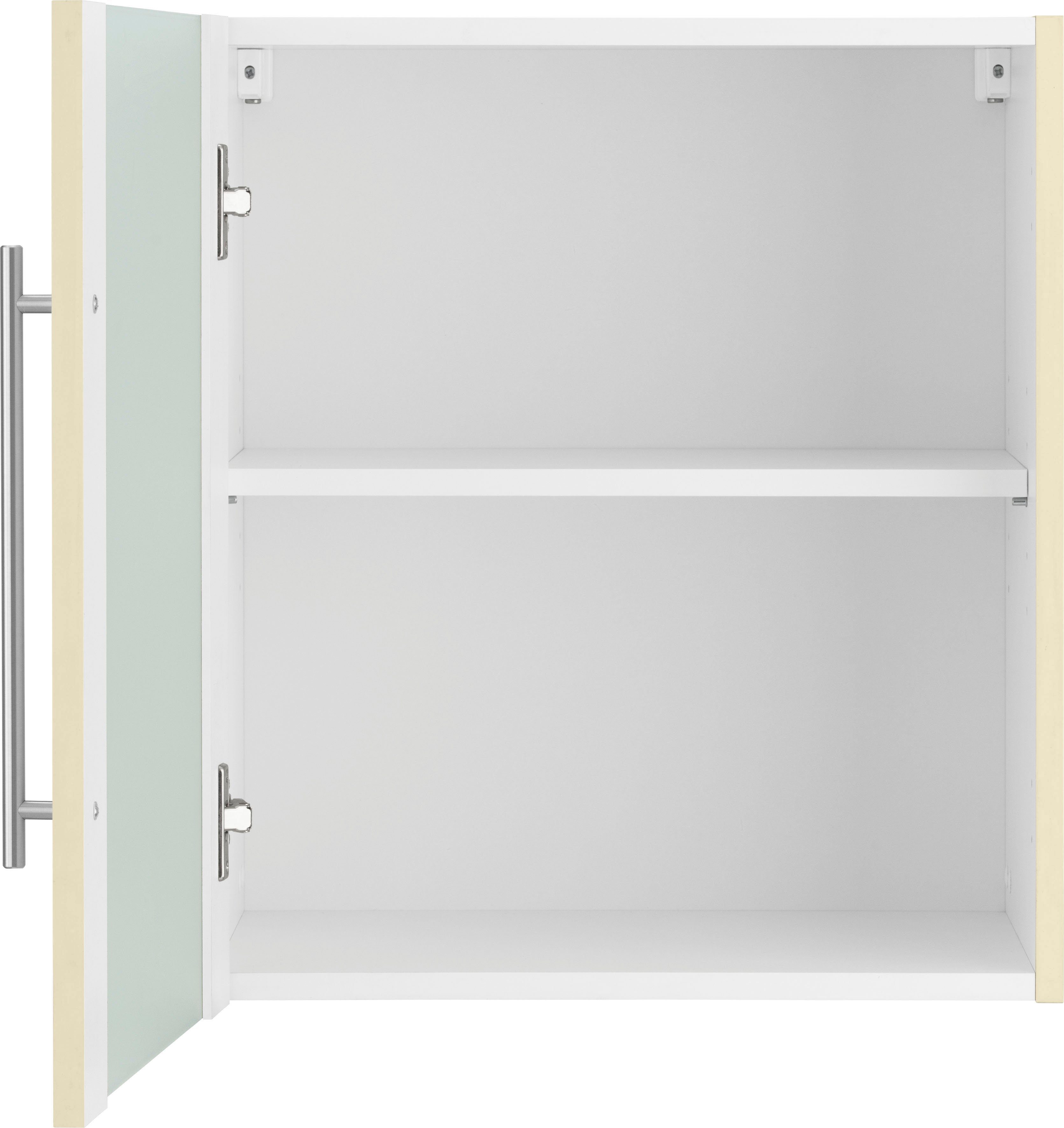 wiho Küchen Glashängeschrank Unna Front mit Glaseinsatz