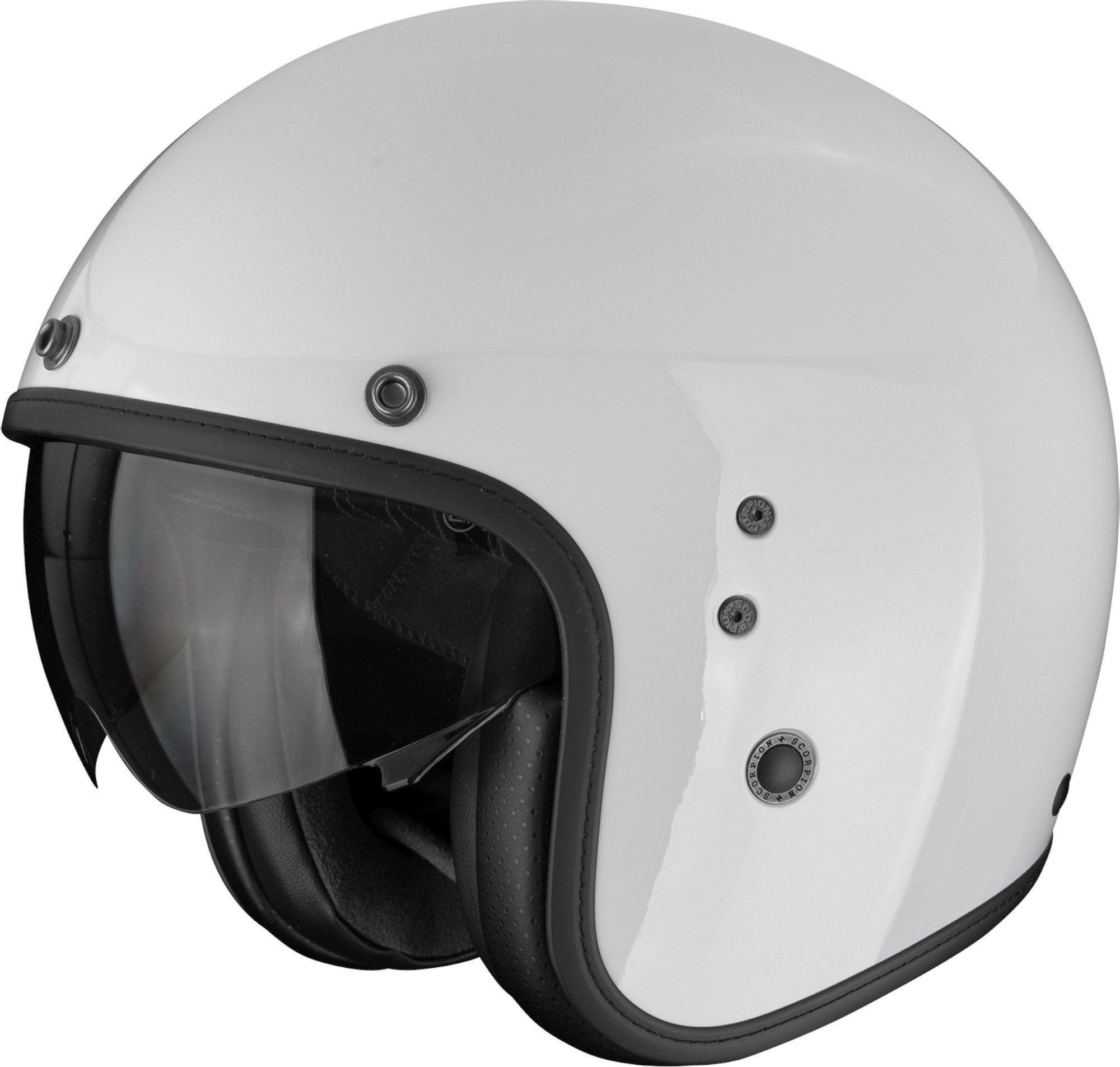 Scorpion Exo Motorradhelm Belfast Evo Jethelm, vorbereitet für Kommunikationssystem,integriertes Sonnenvisier