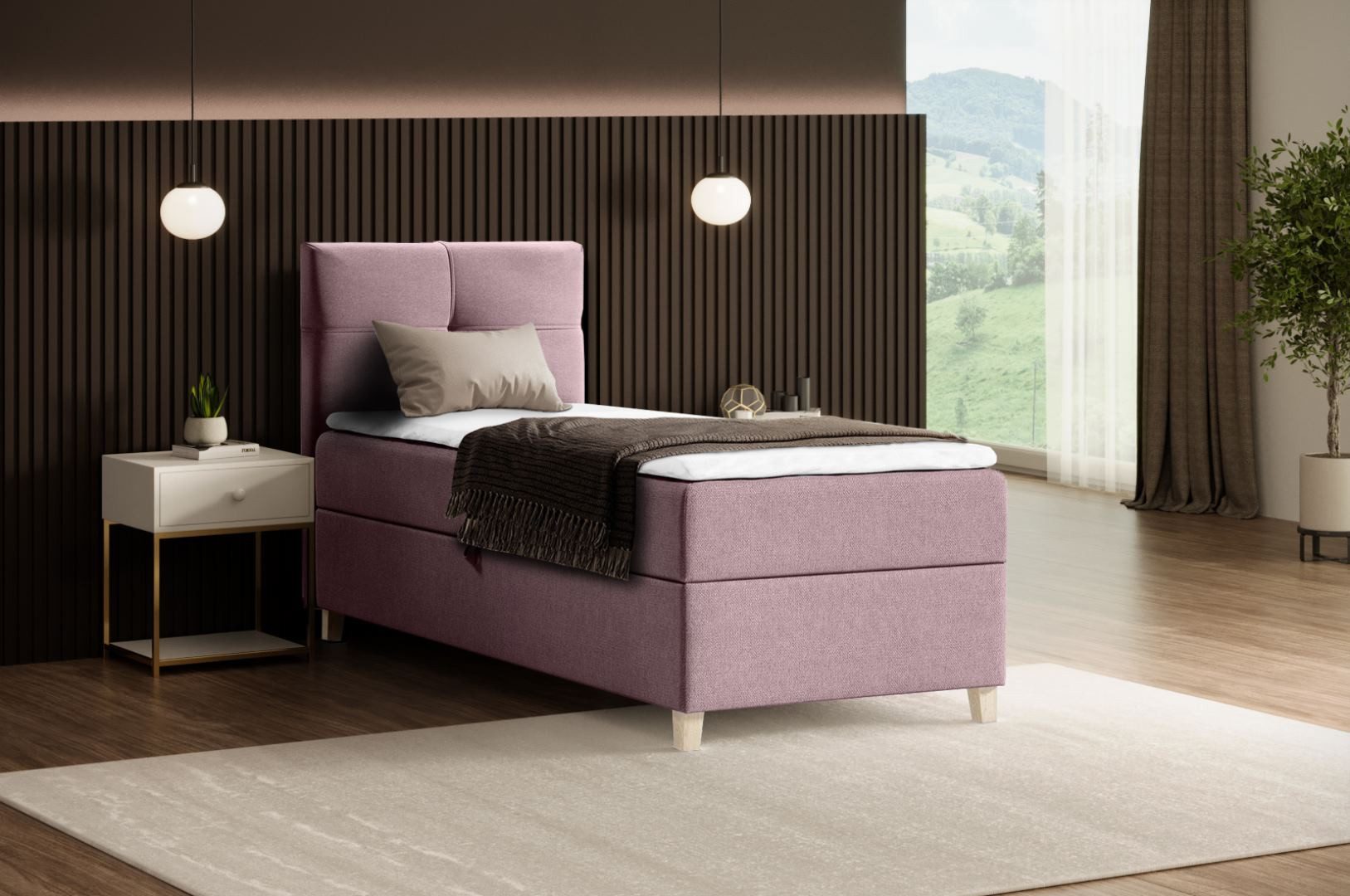Beautysofa Boxspringbett Modern Boxspringbett mit Topper günstig online kaufen