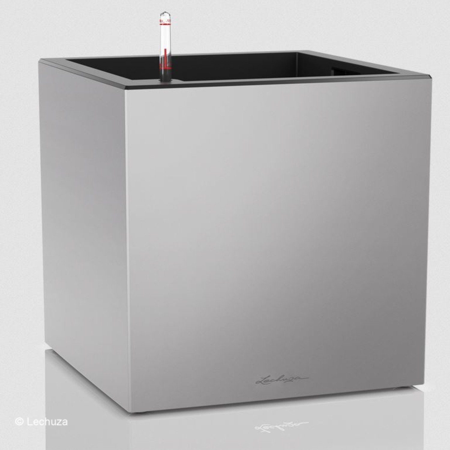 Pflanzkübel Lechuza Pflanzgefäß Canto Premium 40 low silber me
