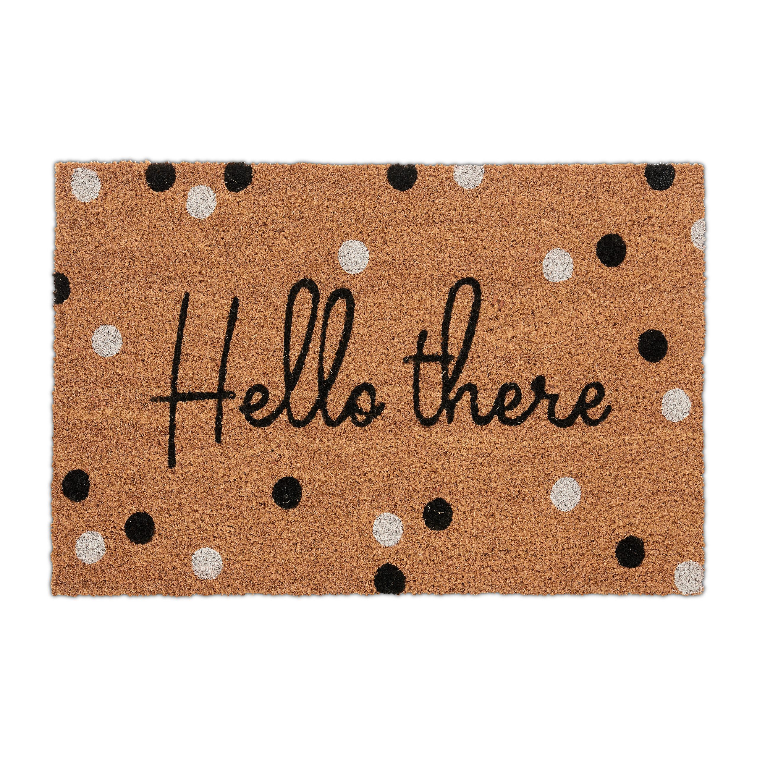relaxdays Fußmatte Kokos Fußmatte "Hello there", günstig online kaufen