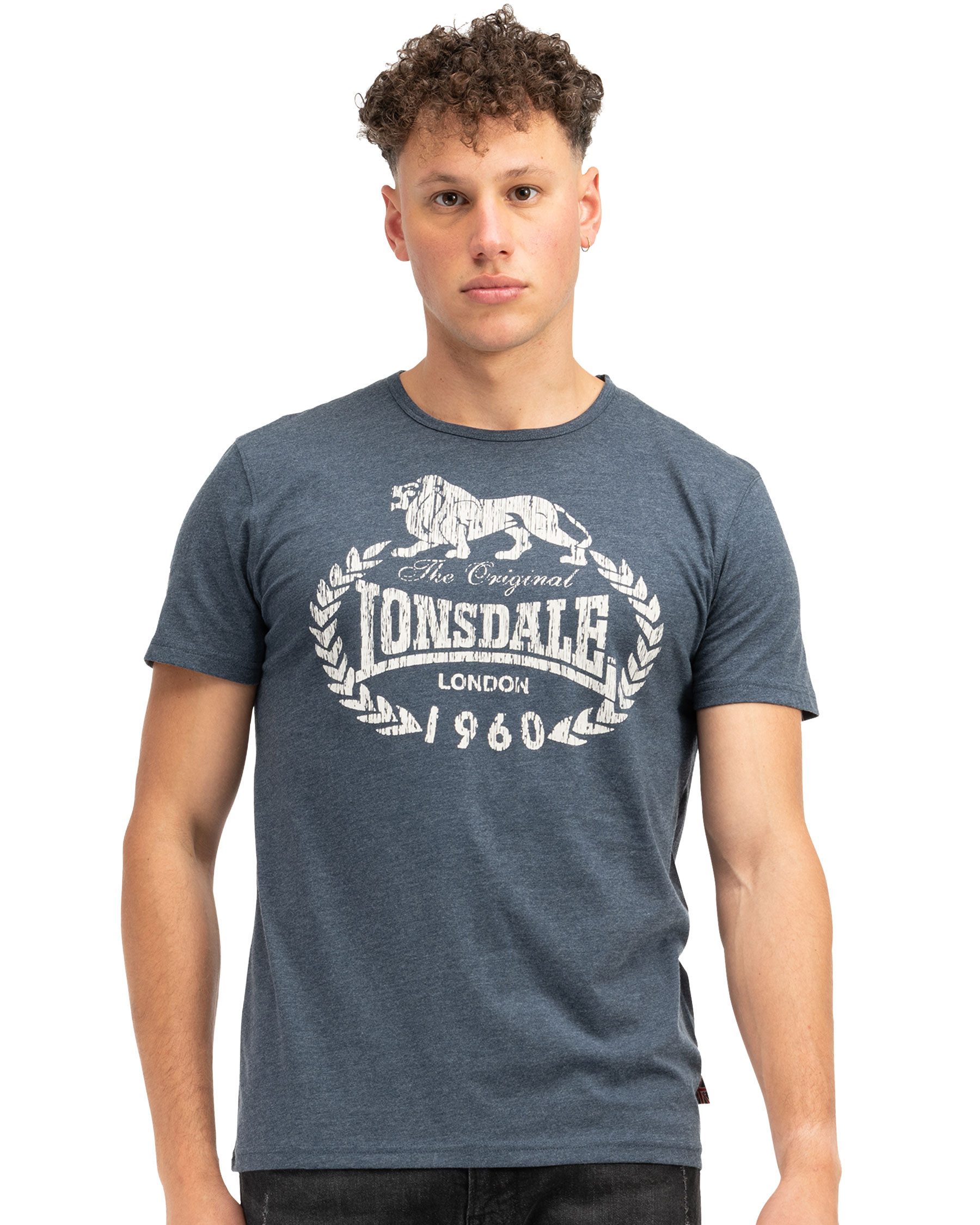 Lonsdale T-Shirt Lonsdale Slimfit T-Shirt Ollie Used Look The Original Lonsdale Logo