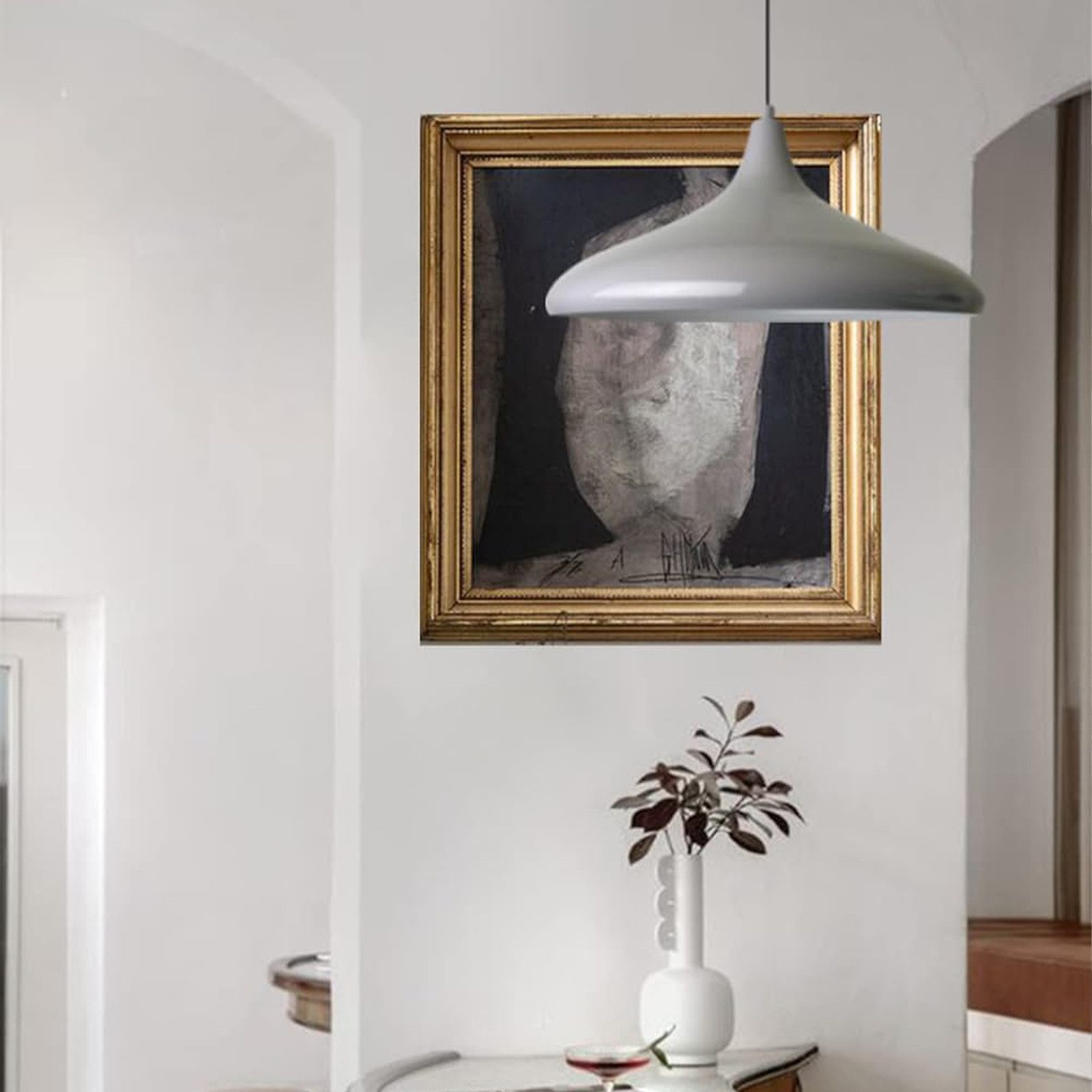 Bamyum Pendelleuchte Bamyum Pendelleuchte Durchmesser 35 cm E27 Metall Moderne Lampe, ohne Leuchtmittel