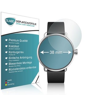 SLABO Schutzfolie 4 x Displayschutzfolie Crystal Clear, Armbanduhren Smartwatches (Kreisrund, Durchmesser: Ø 38 mm)