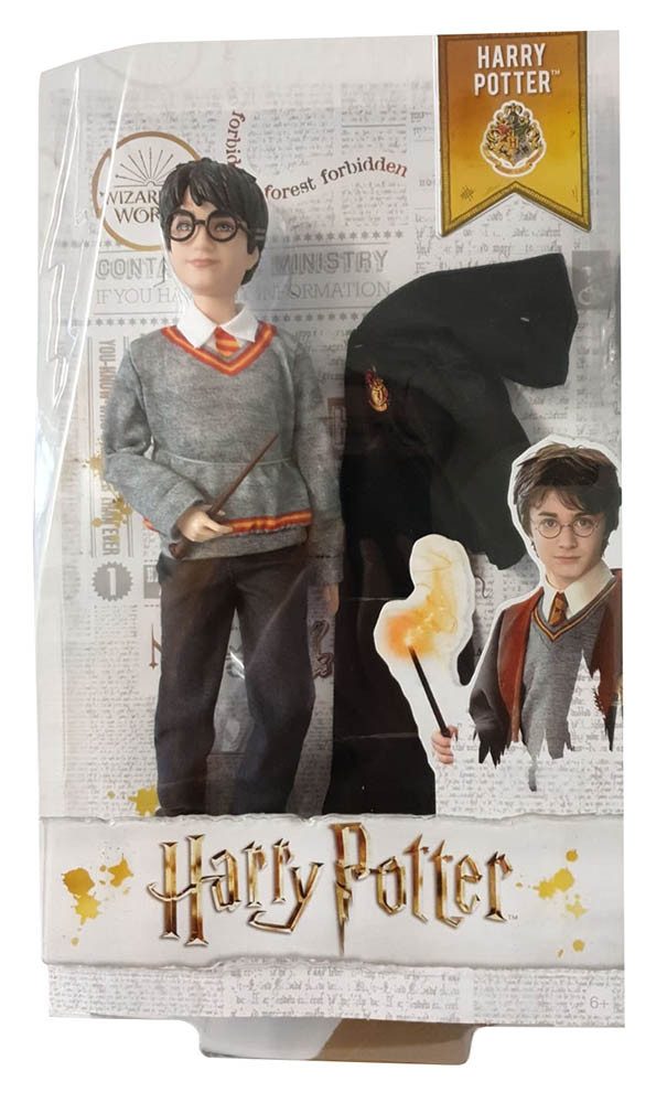 Harry Potter Spielfigur Mattel FYM50 Harry Potter Puppe mit langem Mantel und Zauberstab, Acti