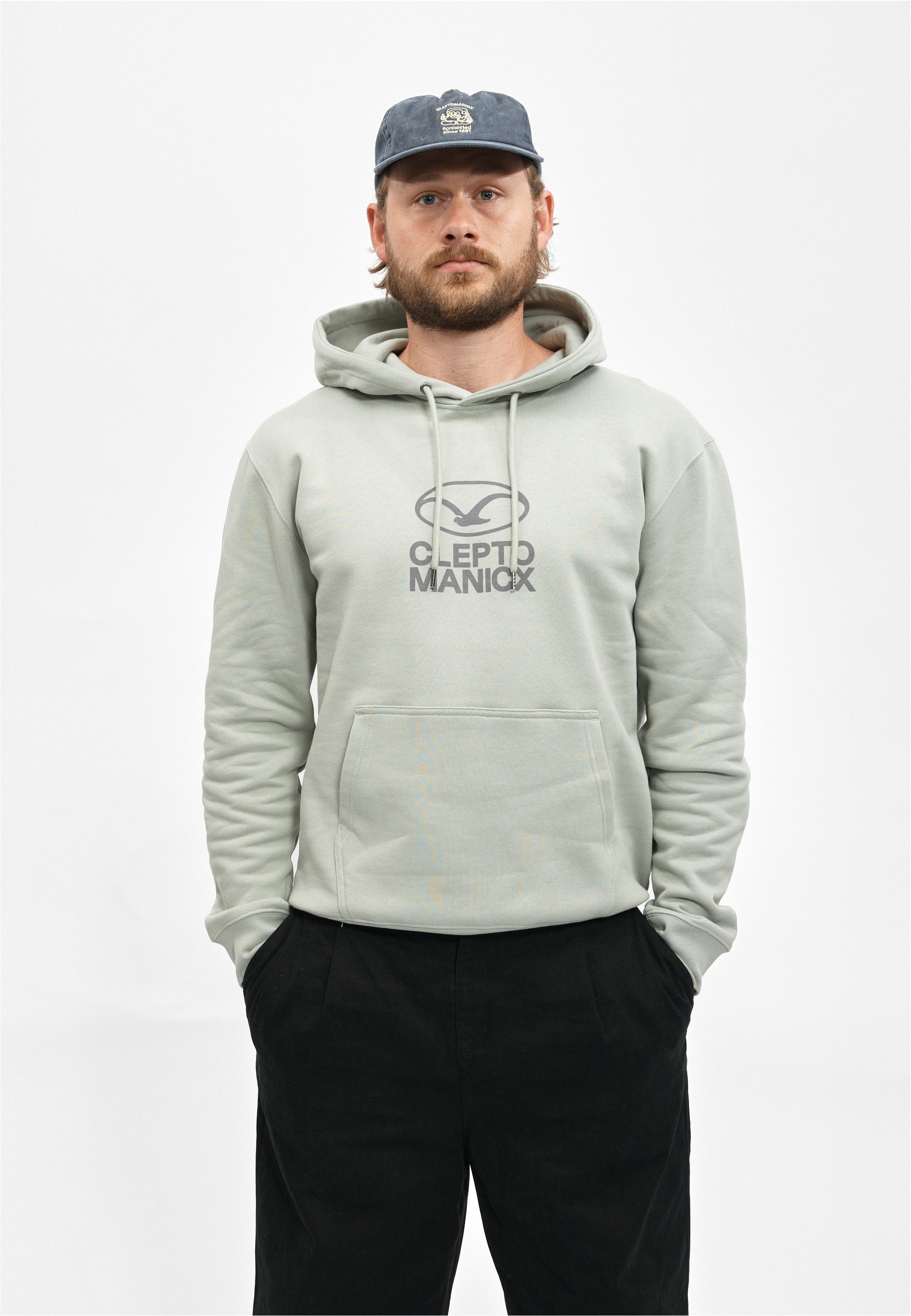 Cleptomanicx Kapuzensweatshirt Möwe Plate mit lässigem Frontprint