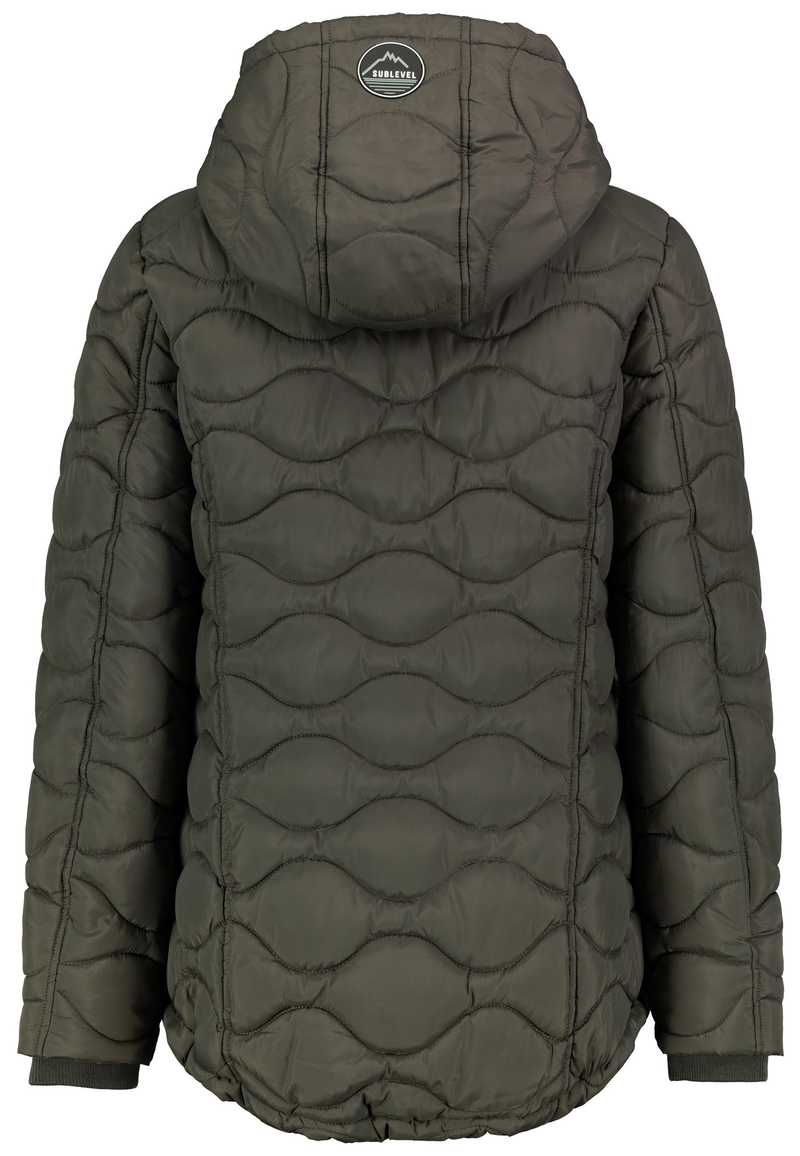 SUBLEVEL Steppjacke Damen mit Kapuze gefütterte Winter Jacke