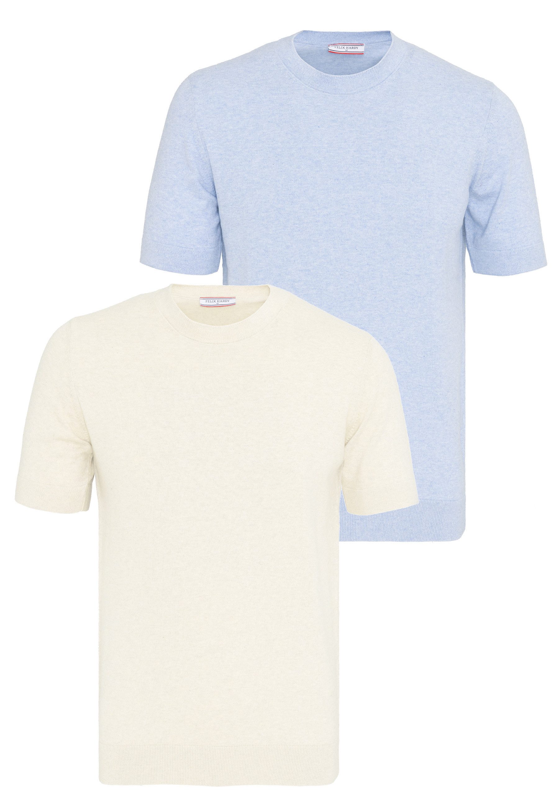 Felix Hardy T-Shirt Basic-Strick-T-Shirt, 2er-Pack