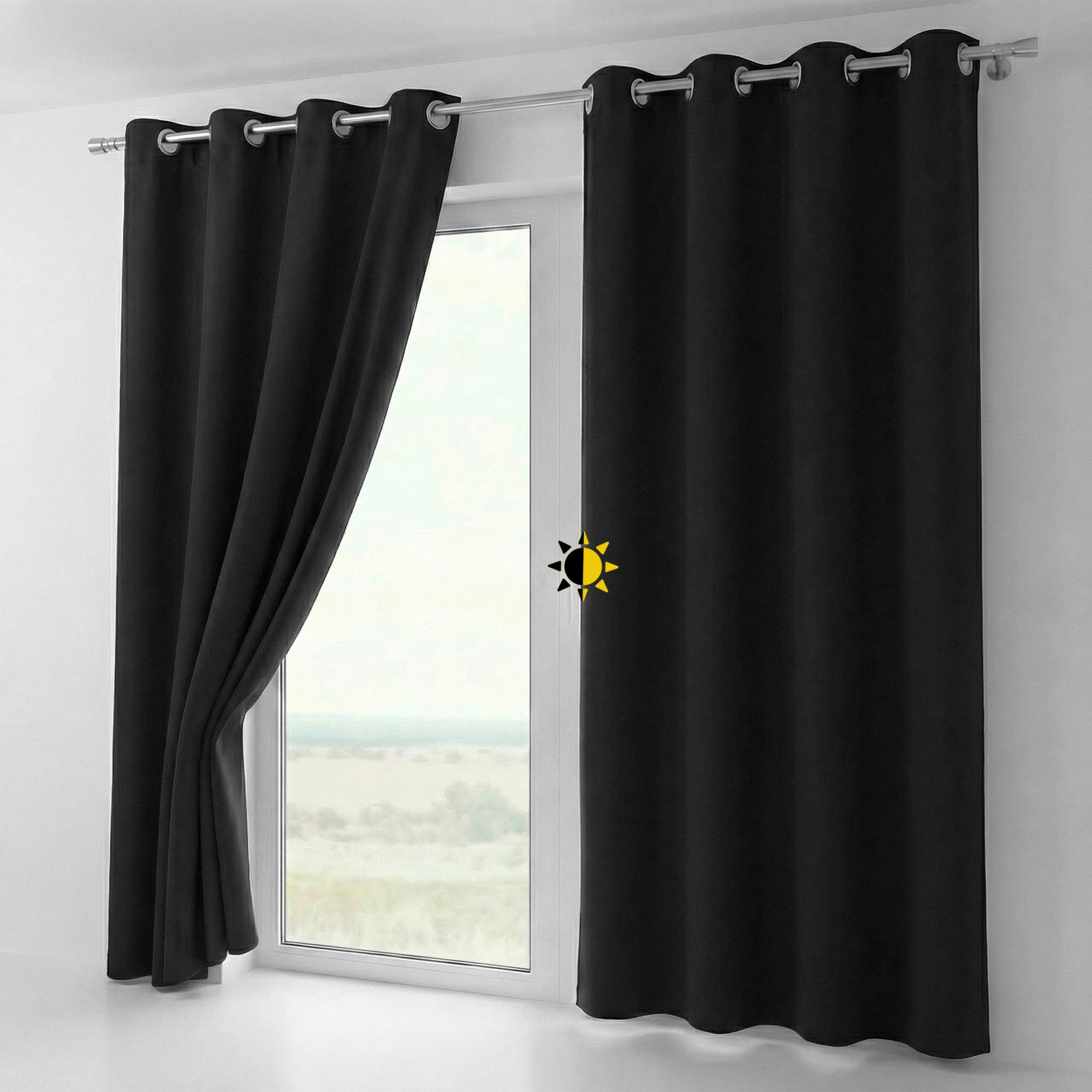 Beautex Verdunkelungsvorhang Verdunkelungsgardine Ösen Vorhang blickdicht abdunkelnd (1 St), Ösen, verdunkelnd