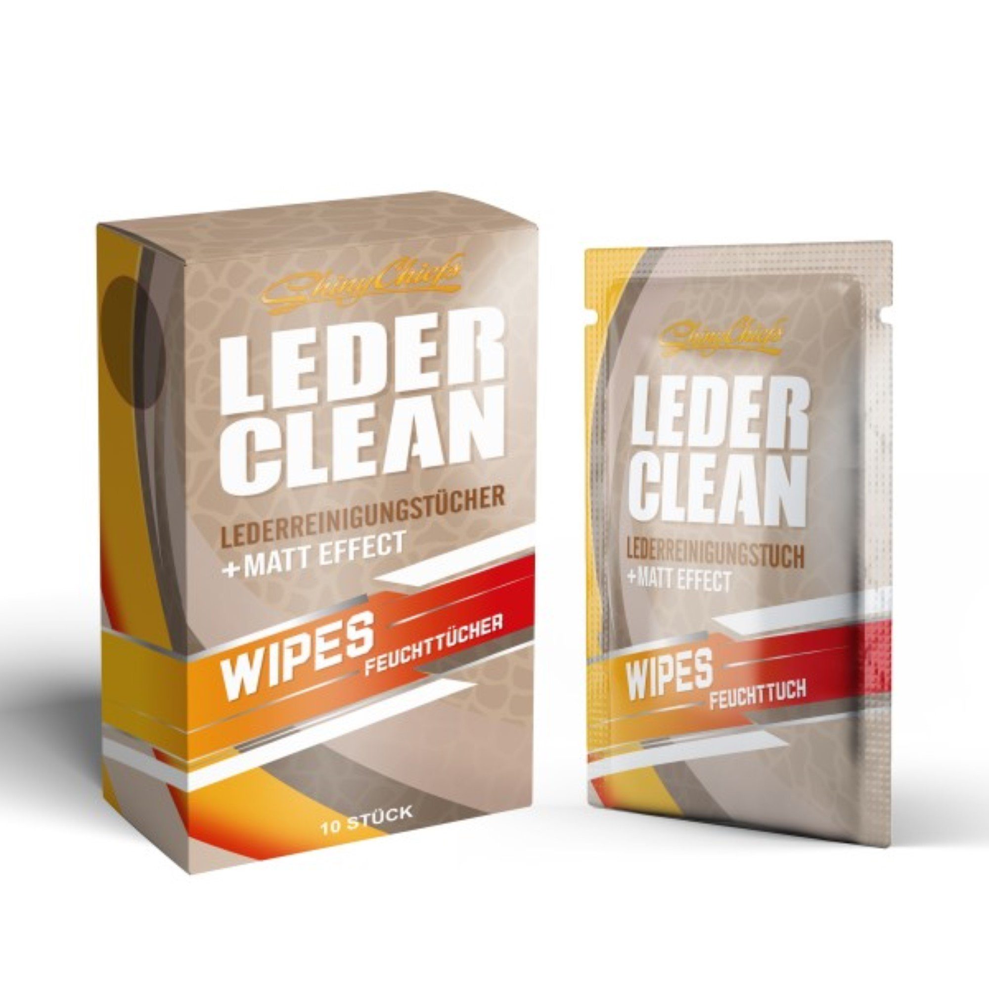 ShinyChiefs Leder Clean Lederreinigungs Feuchttücher Wipes 10 Stück