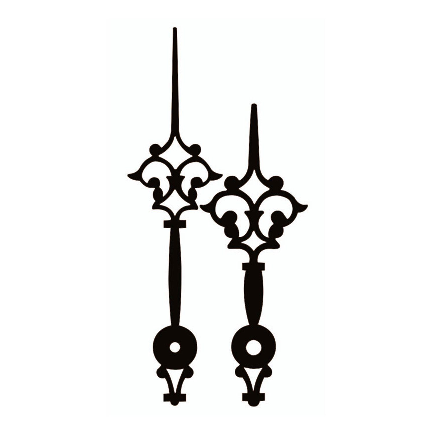 Selva Technik Wanduhr Zeigerpaar Euronorm Antik schwarz Minutenzeiger-L:88m günstig online kaufen