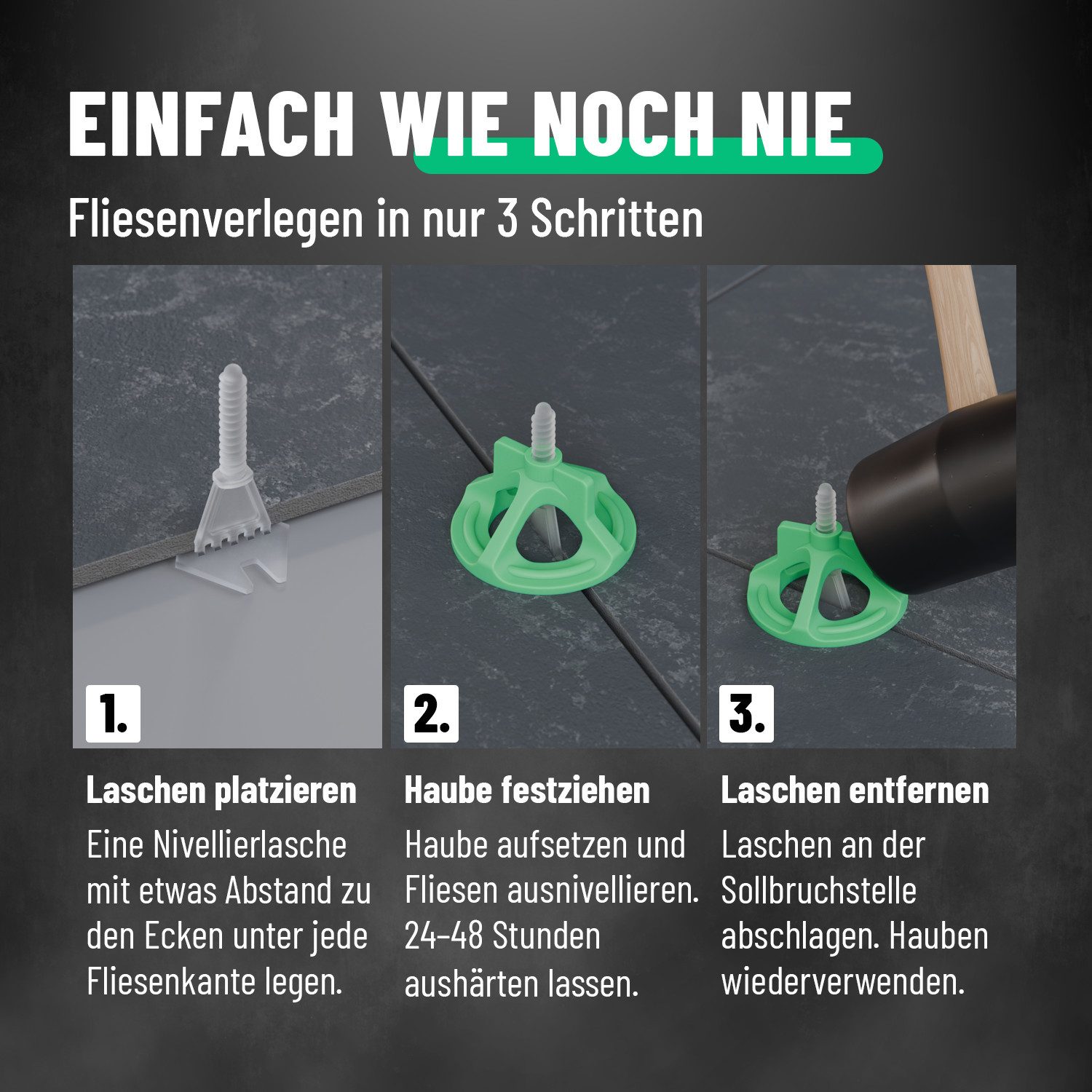 greate. Nivelliersystem 1000-teiliges Fliesen Nivelliersystem 2mm - Fliesen günstig online kaufen