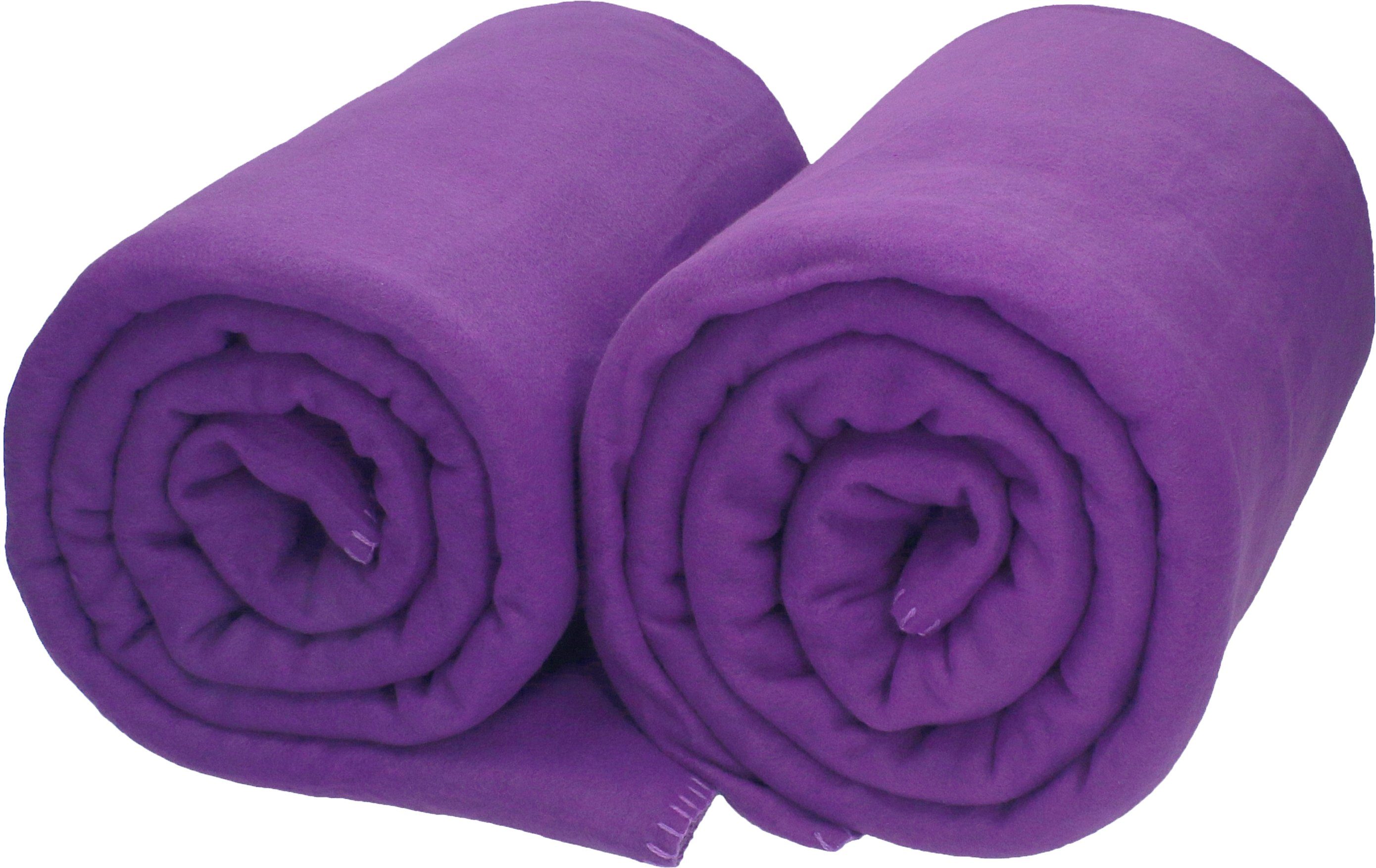 Wohndecke 2 Stück Maxi Fleecedecken Kuscheldecken günstig online kaufen