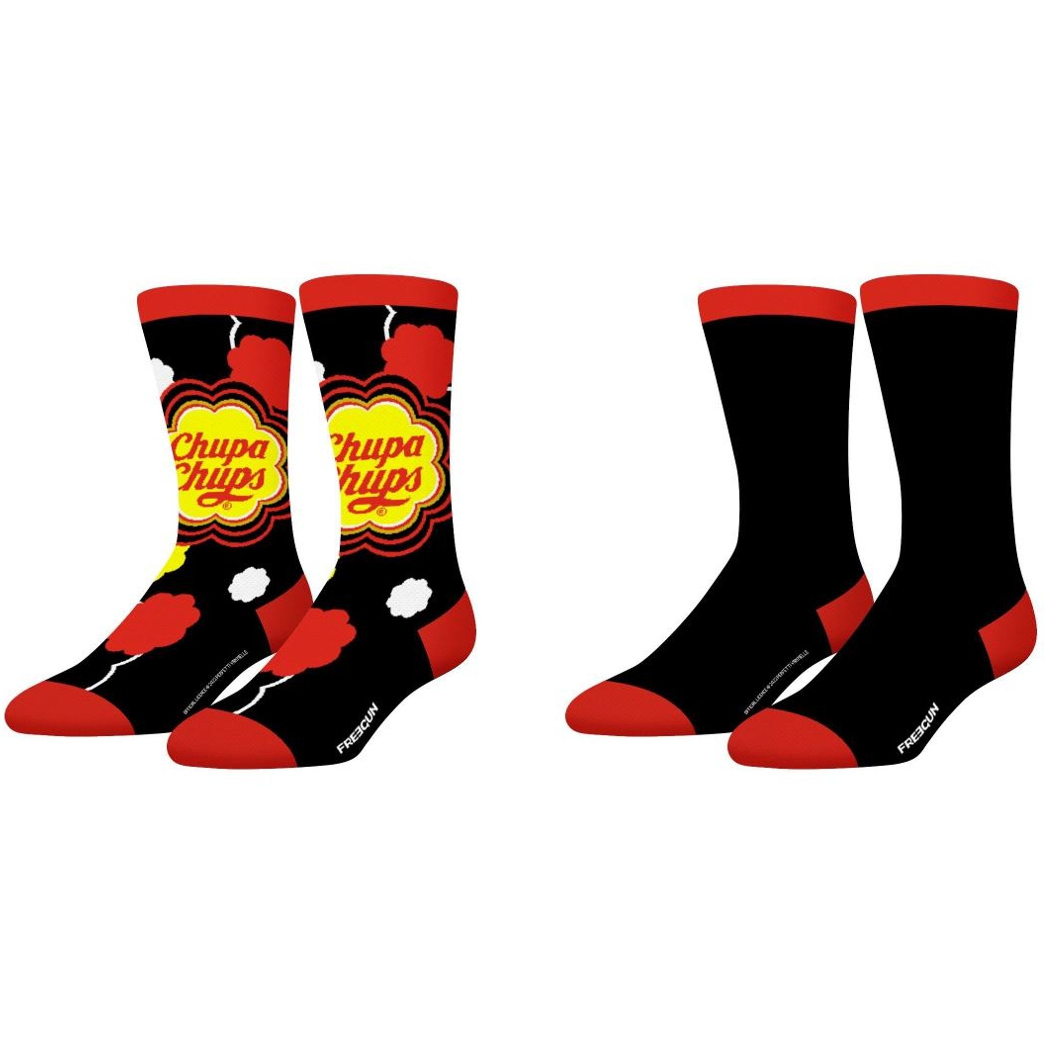 Freegun Freizeitsocken FREEGUN CHUPA CHUPS 2-Pack Socks Big Logo AOP Solid (Socken, Socken)