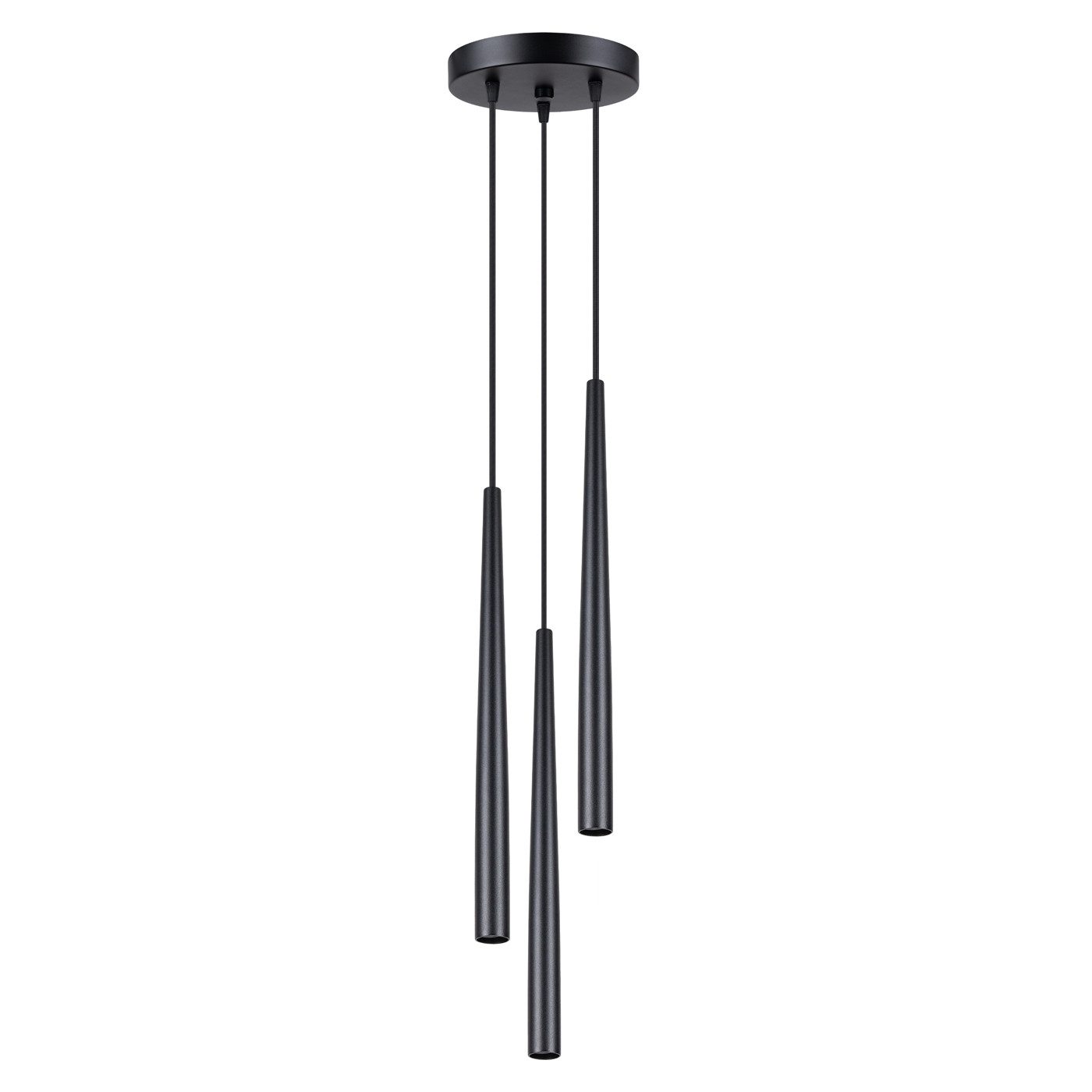 SOLLUX lighting Hängeleuchte Pendelleuchte Bliss 3P Schwarz, Nicht enthalten