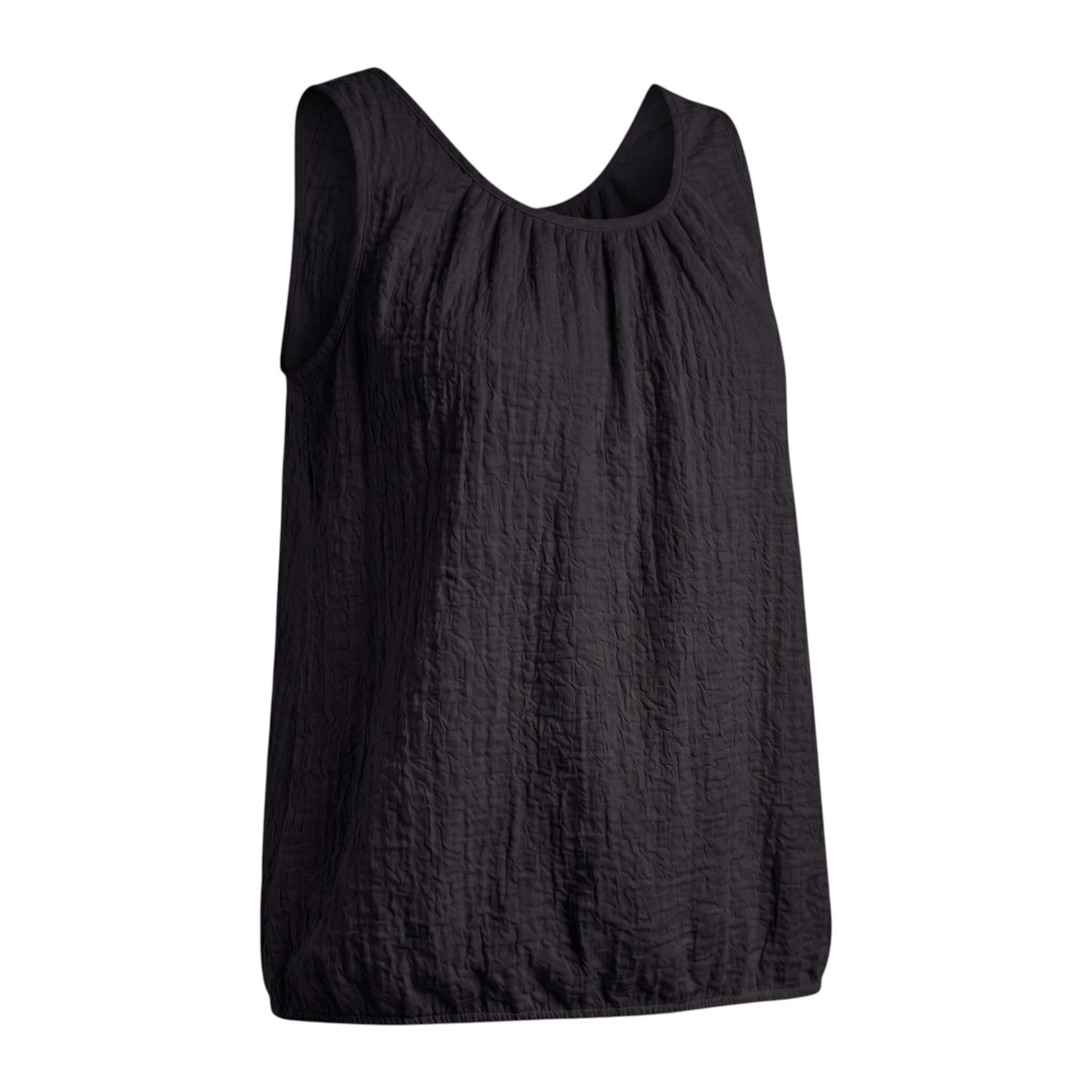 Trägertop Sommertop Damen Stretch Top Freizeit Oberteil Crinkle Look