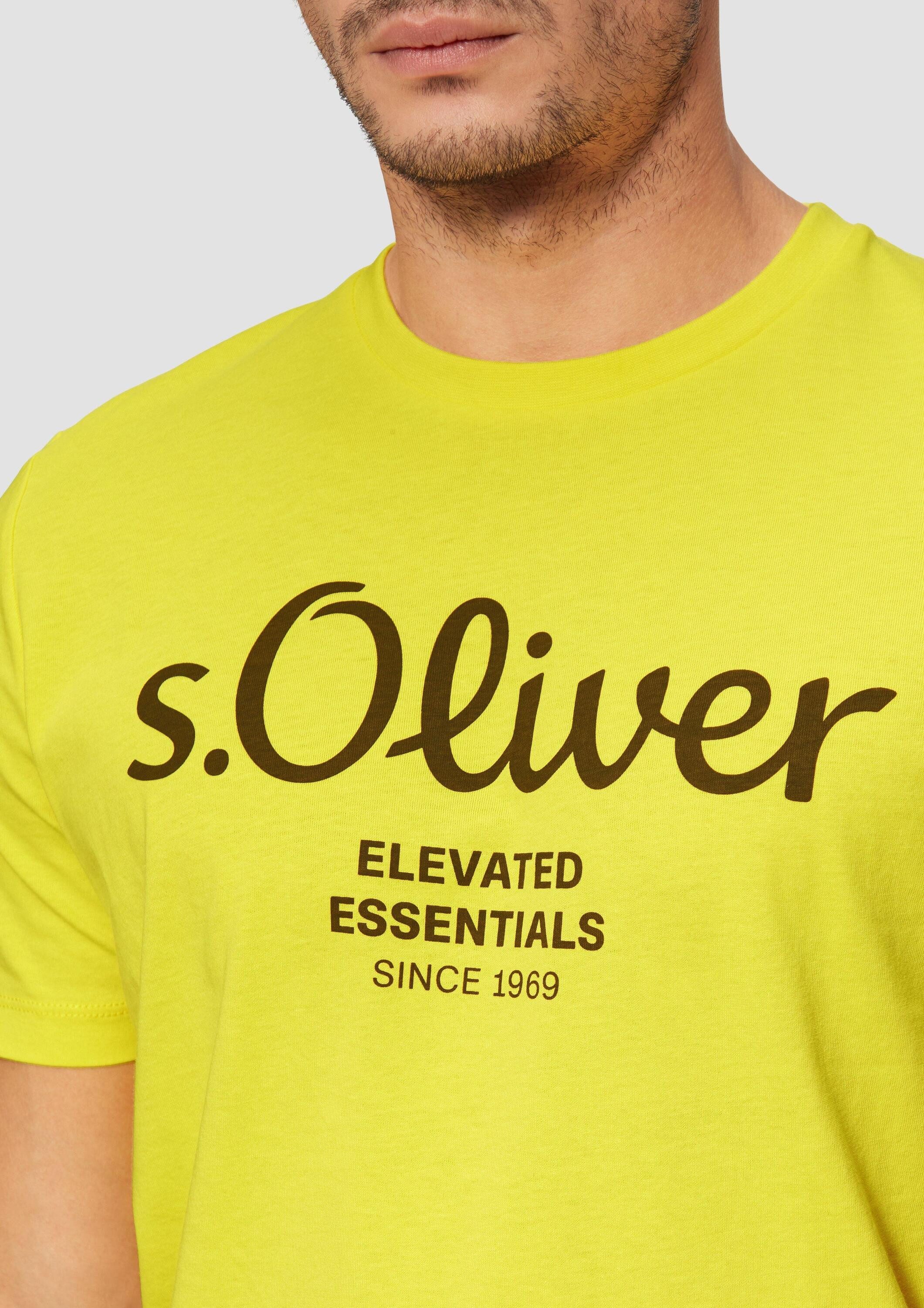 s.Oliver Kurzarmshirt T-Shirt T-Shirt mit Logo-Print