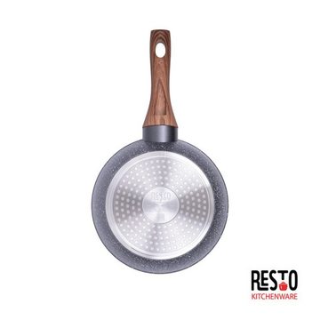RESTO Kitchenware Bratpfanne AQUILA, für alle Herdarten, auch Induktion, antihaftbeschichtet, mit einem weichen Griff in Holzoptik