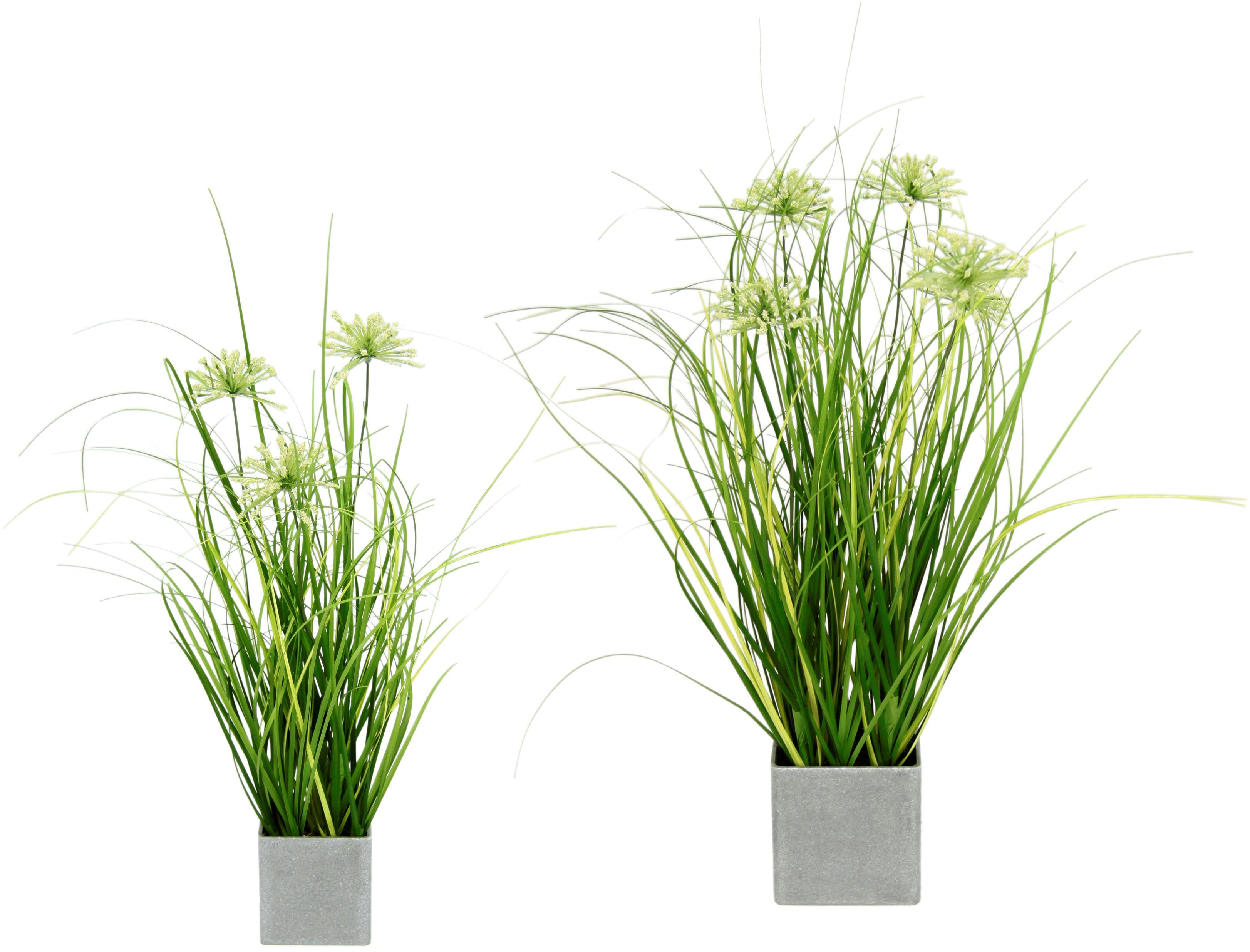 Set Kunstpflanze 2er I.GE.A., Höhe 32 cm, Gras,
