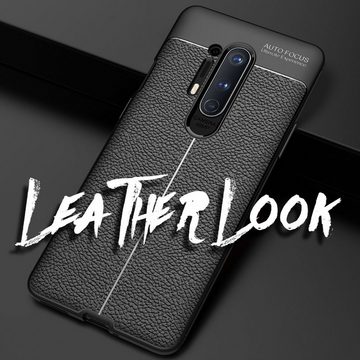Nalia Smartphone-Hülle OnePlus 8 Pro, Leder Look Silikon Hülle / Anti-Fingerabdruck / Kratzfest / Rutschfest