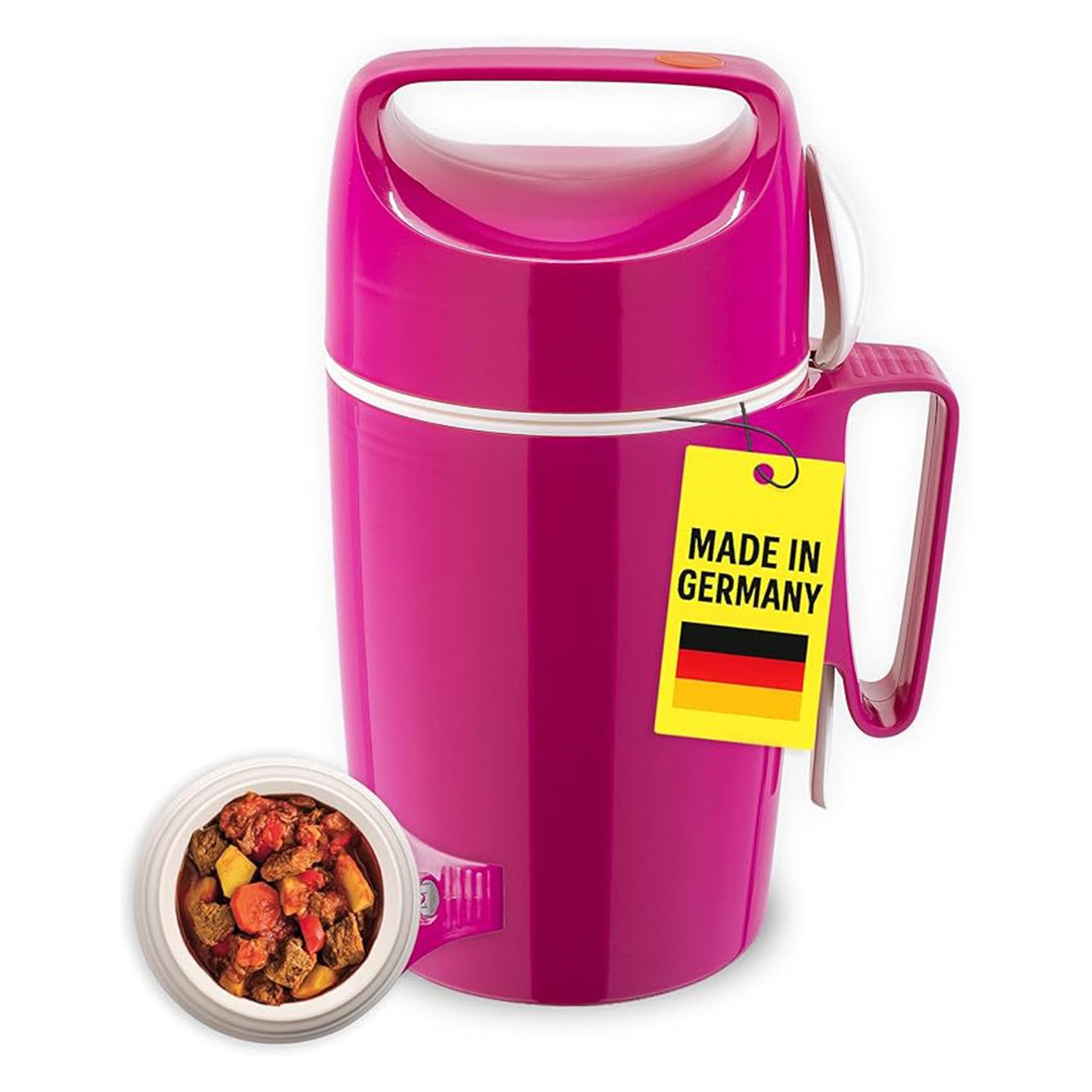 ROTPUNKT Isolierkanne DIRK 850, Thermobehälter Glaseinsatz, 0.85 l, isolierend, BPA-frei, phthalatfrei, inklusive Löffel