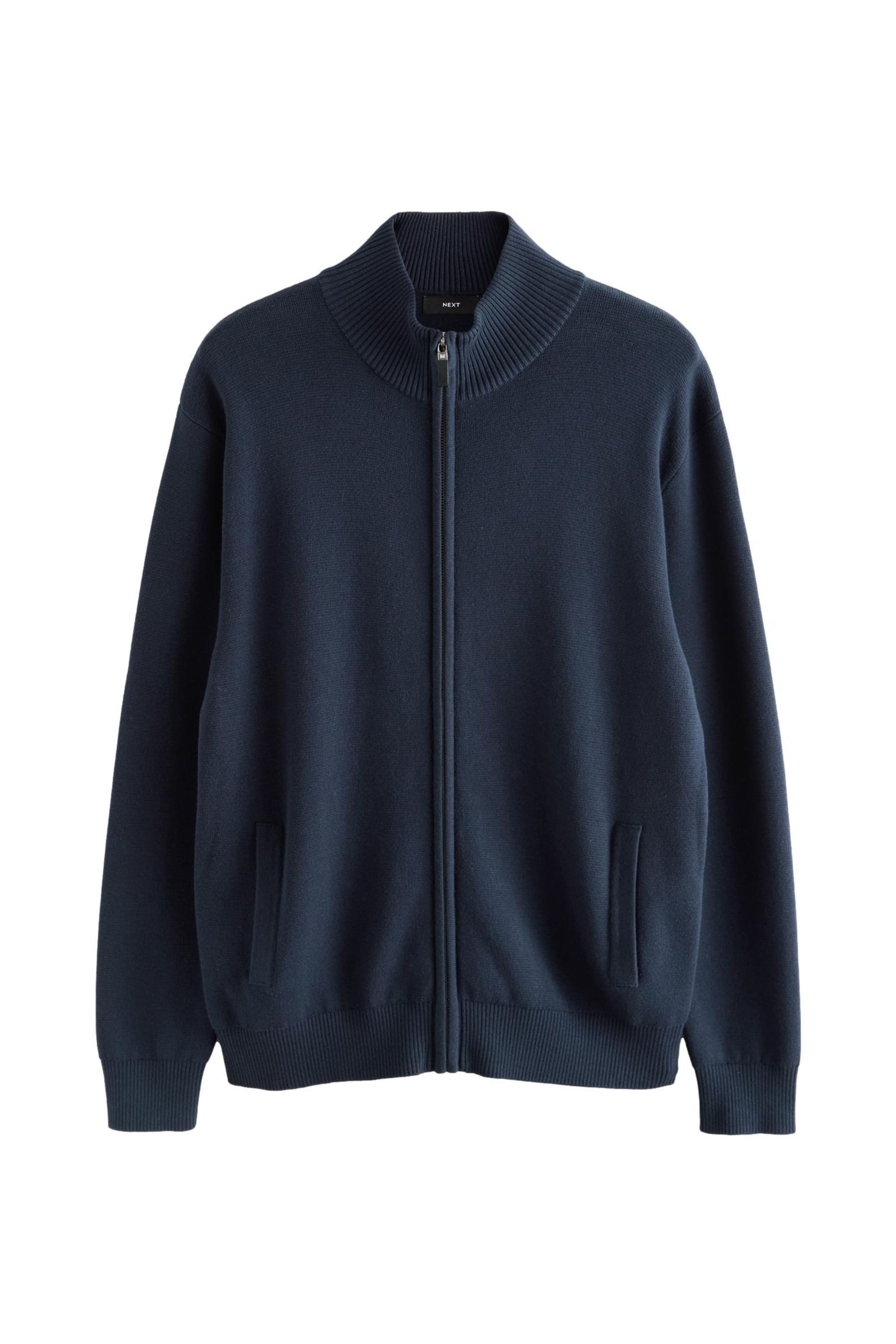 Strickjacke Regular Fit Premium-Pullover mit Reißverschluss