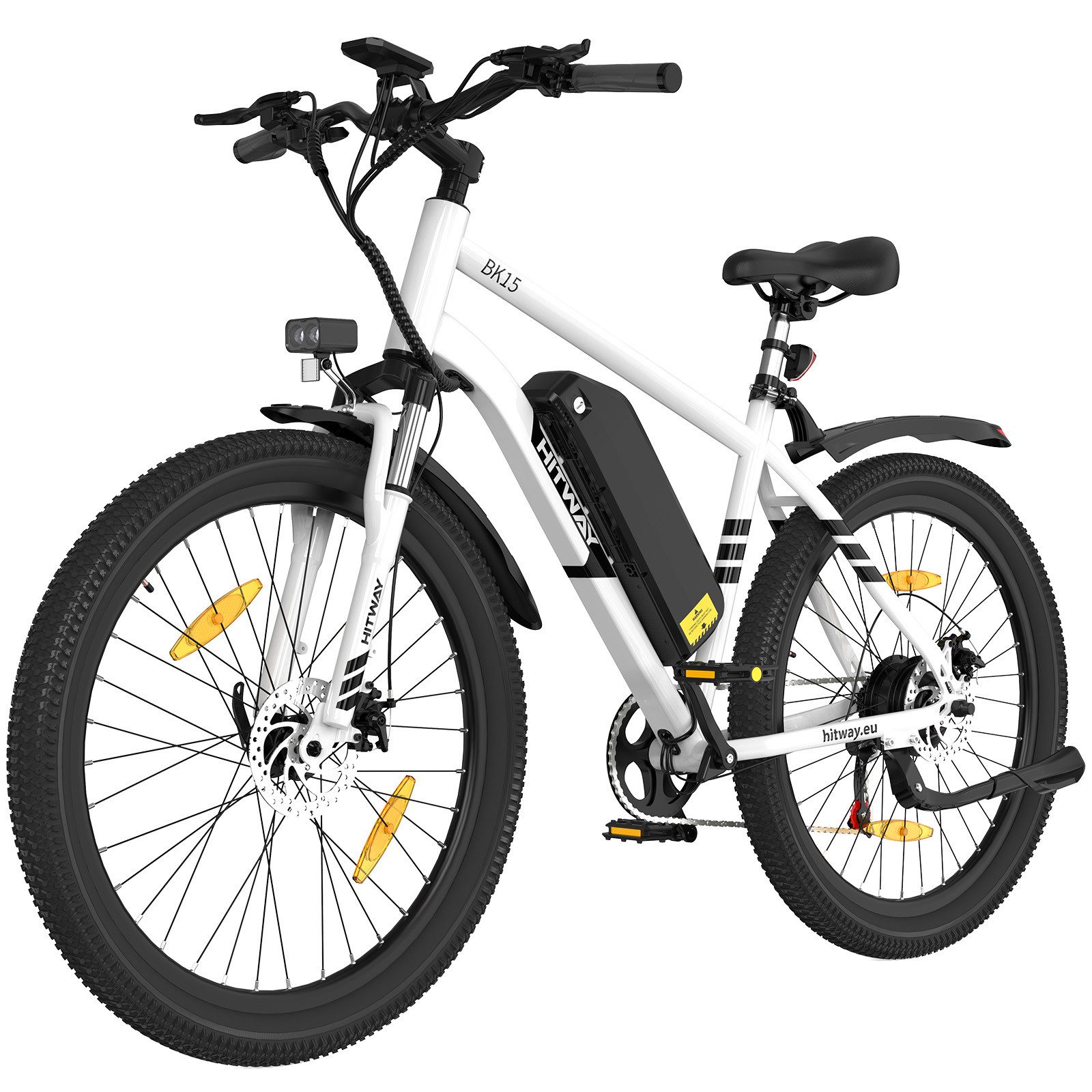 HITWAY E-Bike Mountainbike 27,5 Zoll Elektrofahrrad 36V13Ah Akku max. 60-100km, 7 Gang shimano shimano Schaltwerk, Kettenschaltung, Heckmotor, 468 Wh, (1 tlg), E-Faltrad MTB E Mountainbike für Damen u. Herren