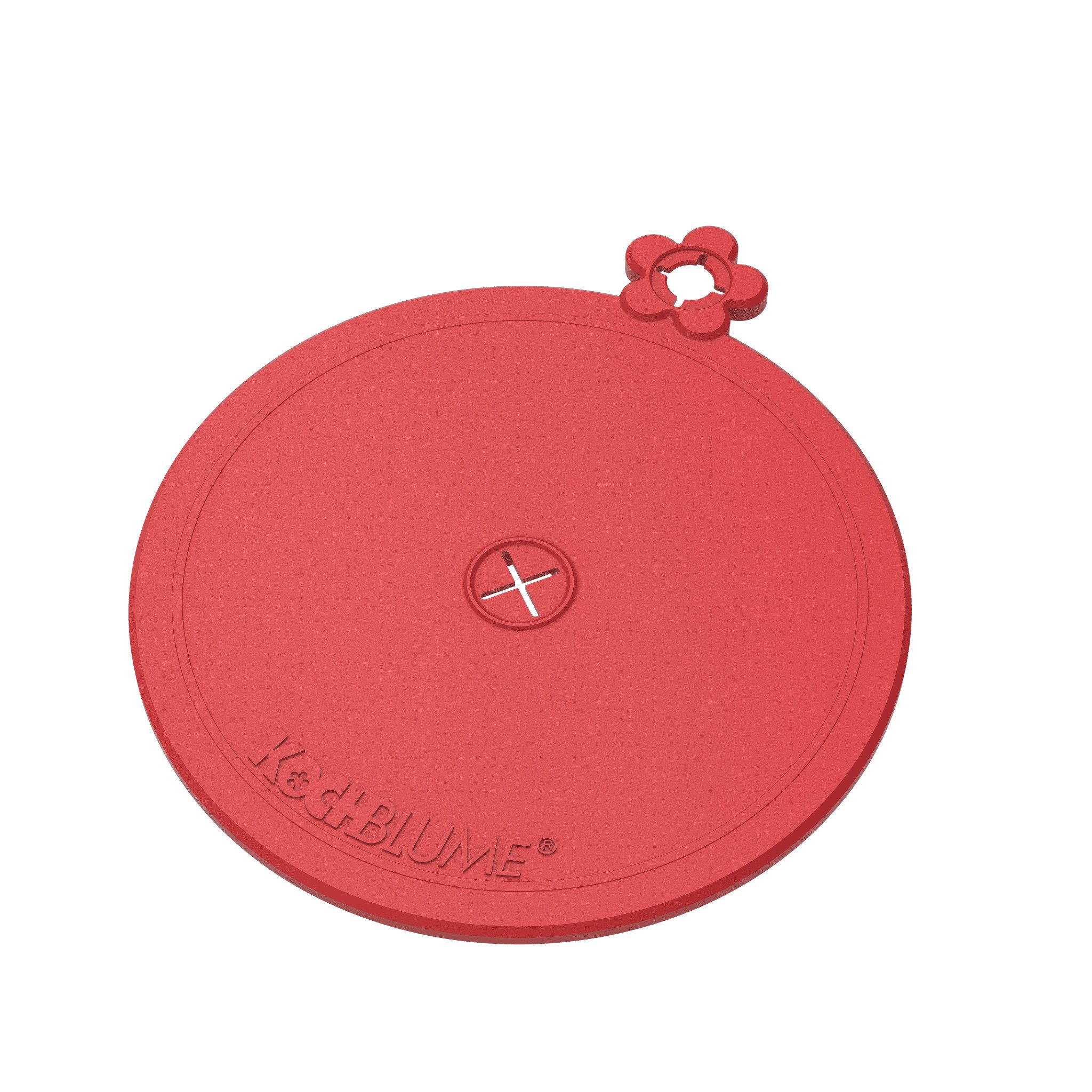 Kochblume Glasuntersetzer Kochblume Glasabdeckung mit Trinkhalmfunktion 3-tlg. in rot