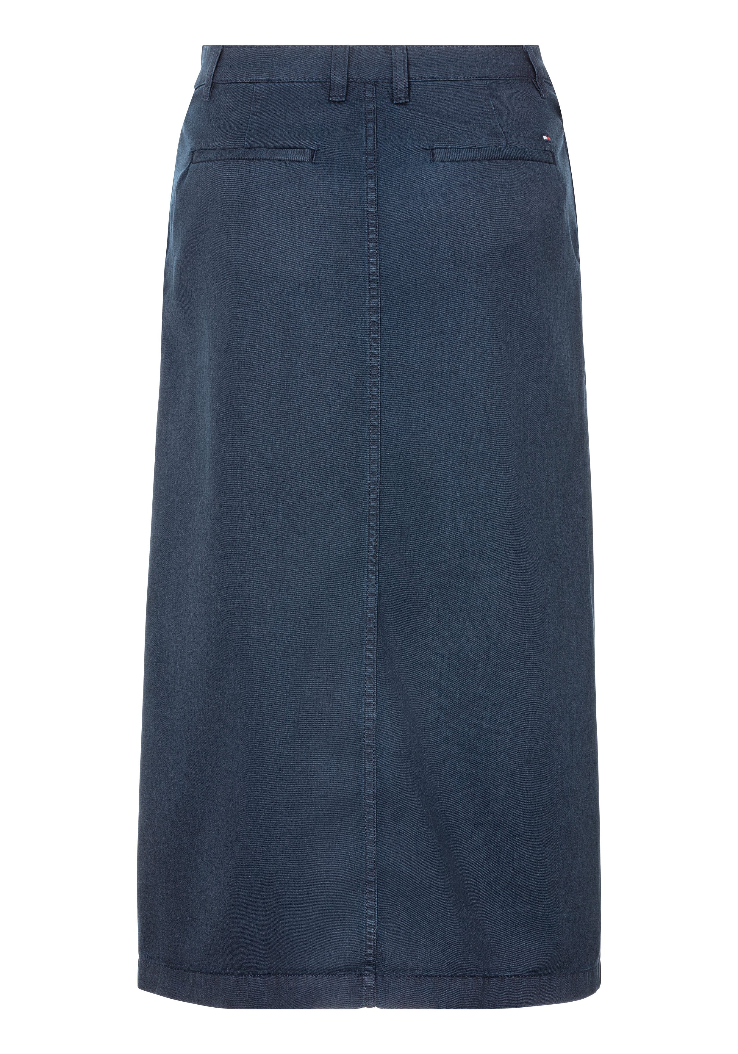 Tommy Hilfiger Webrock CO TENCEL MIDI SKIRT mit Schlitz