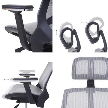 MCW Schreibtischstuhl MCW-A59, Höhenverstellbare Kopfstütze, tiefenverstellbare Sitzfläche
