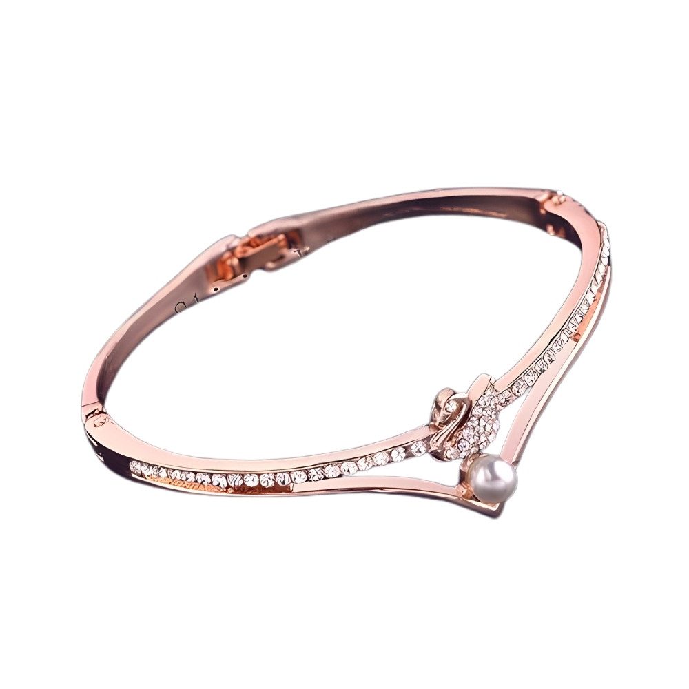 Shining Diva Armband Italian Designer Swan Crystal Studded Bracelet (Modischer Kunstschmuck, Für Frauen & Mädchen, Langlebige Ausführung), Langlebige Ausführung