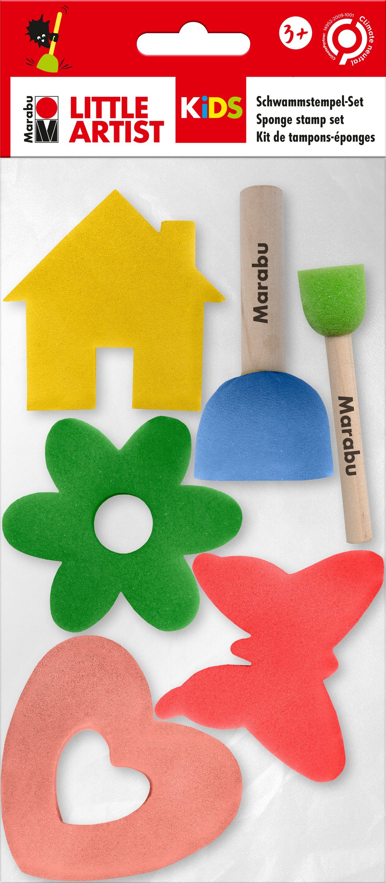 Marabu Malpinsel KiDS Little Artist Schwammstempel, 6er-Set