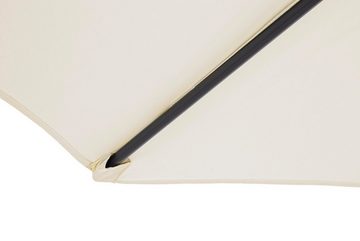 Bizzotto Sonnenschirm KALIFE, Beige, Ø 270 cm, Aluminium, Kippfunktion, Polyesterschirm, ohne Schirmständer
