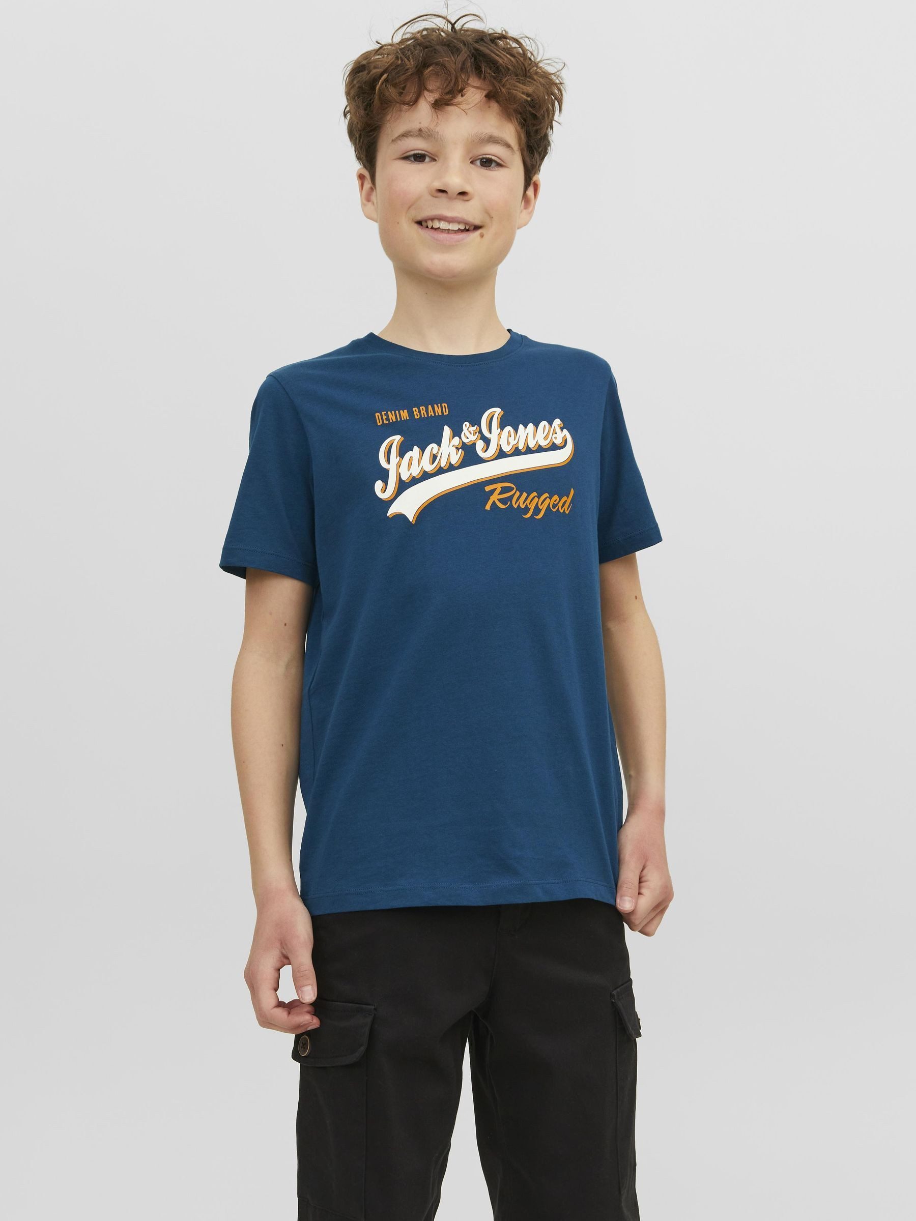 T-Shirt Kinder Jungen T-Shirt Shirt JJELOGO TEE SS NECK 2 JNR