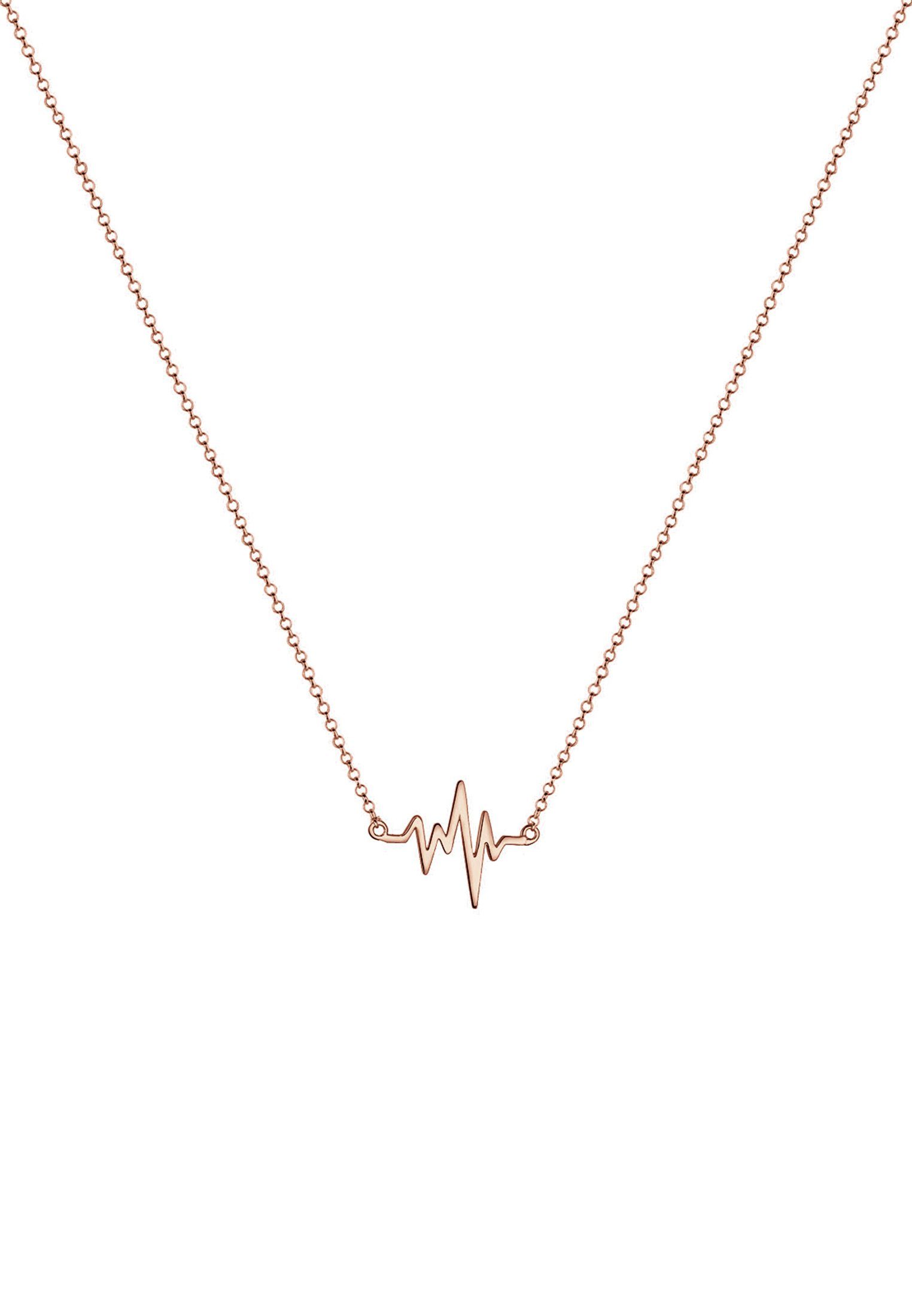 Elli Kette mit Anhänger Herzschlag Anhänger Liebe 925 Silber, Herzschlag günstig online kaufen