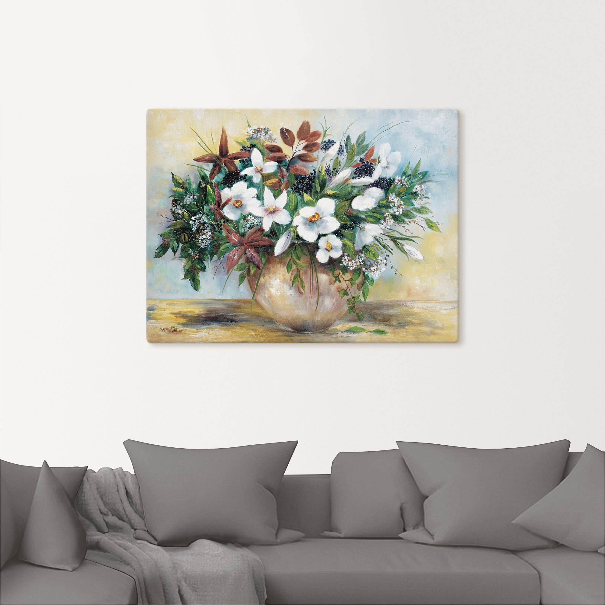 Artland Leinwandbild Großzügige Blüten, Blumen (1 St), auf Holzrahmen gespannt