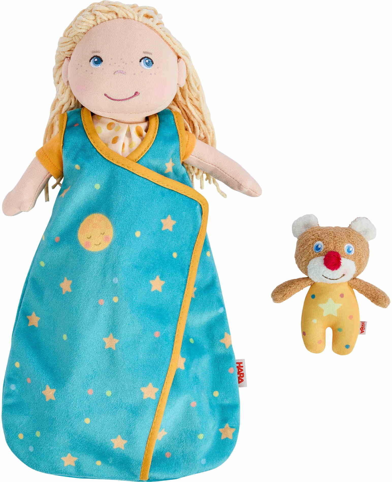 Haba Puppen Schlafsack Zubehör für Stoffpuppe Puppen-Schlafset Träu 2011907001