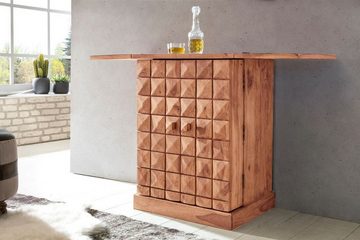 tinkaro Weinregal PUNA Weinschrank Akazie Barschrank Holzschrank