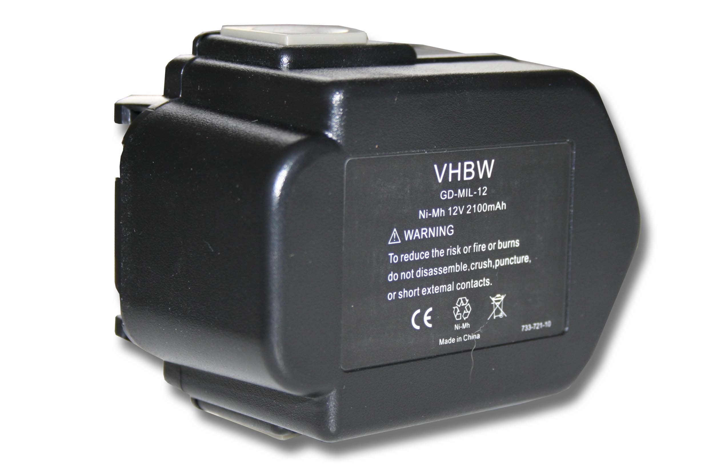 vhbw passend für AEG BDSE 12T, BEST 12BBPB, BEST 12X, BS2E 12T, SB2E 12, Akku 2100 mAh