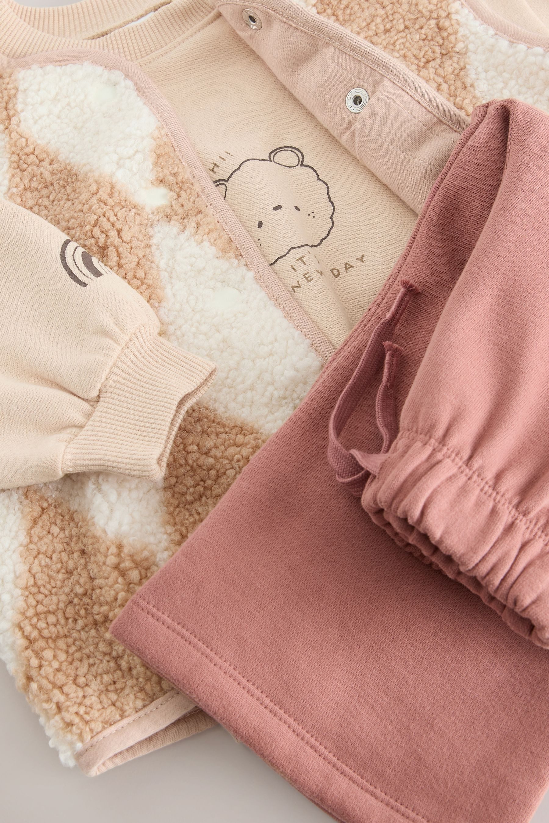 Next Top & Leggings Weste, Sweatshirt und Jogginghose, 3er-Set (3-tlg)