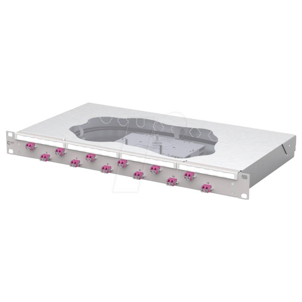 Metz Connect OpDAT fix2 Patchfeld splice 12xLC-D OM4 Patch-Panel 483 mm (19) 1 HE Netzwerk-Patch-Panel