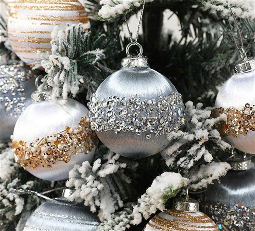 (6 Christbaumschmuck Weihnachtskugeln set, Bruchsicher Weihnachtlichen Mehrweg St), Mehrweg Dekorative Für Schöne Partys rot Kugeln, Dekoratvie, Weihnachtsbaumkugel