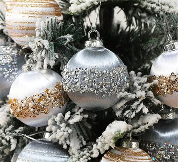 Dekorative Weihnachtsbaumkugel Christbaumschmuck Kugeln, Schöne Weihnachtskugeln set, Mehrweg (6 St), Für Weihnachtlichen Partys Dekoratvie, Bruchsicher Mehrweg